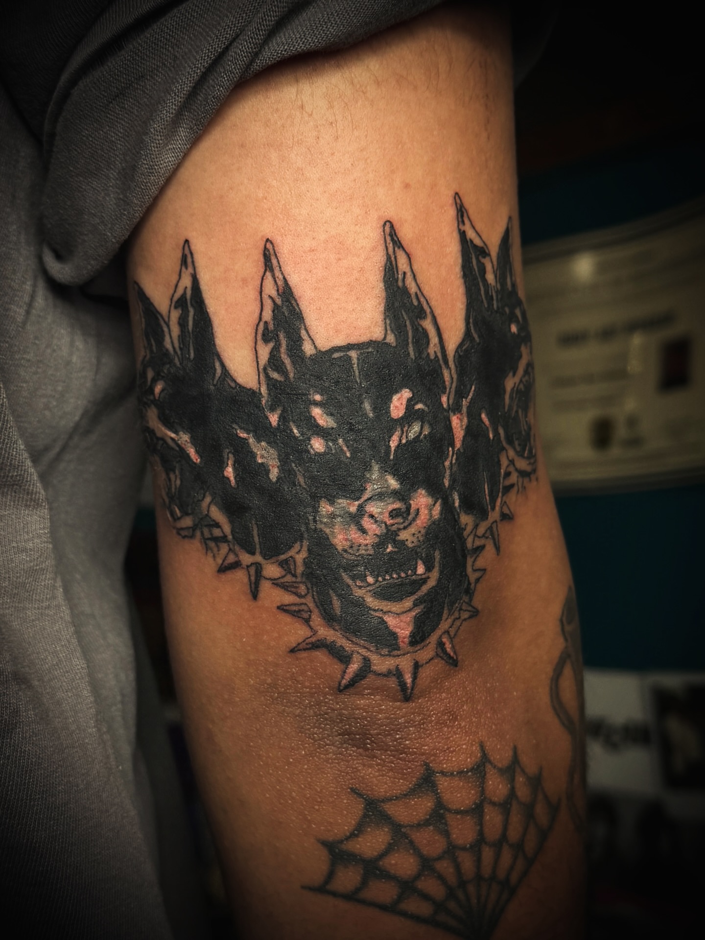 Demon head dark realism tattoo on the forearm by star🪭