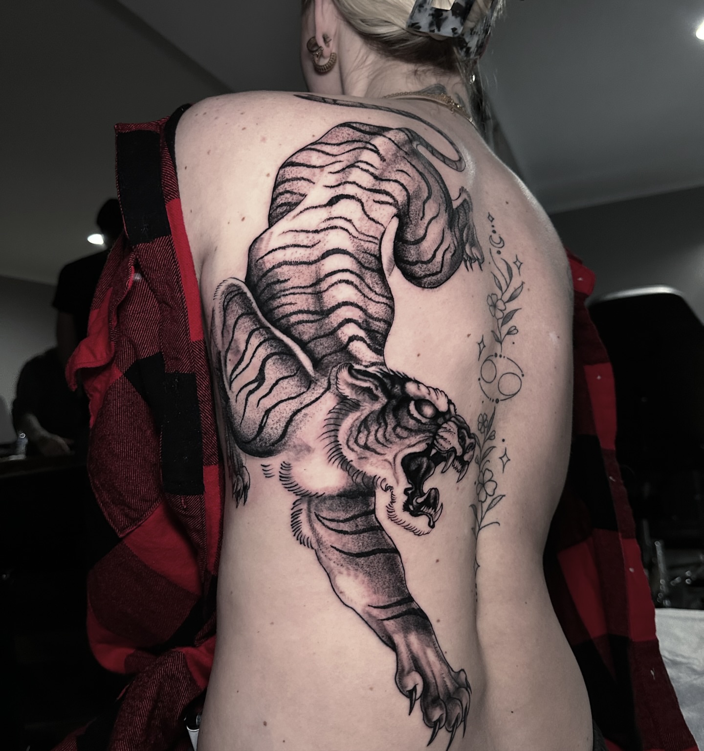 Tattoo by @kmoore_tattoos — dotwork, realism