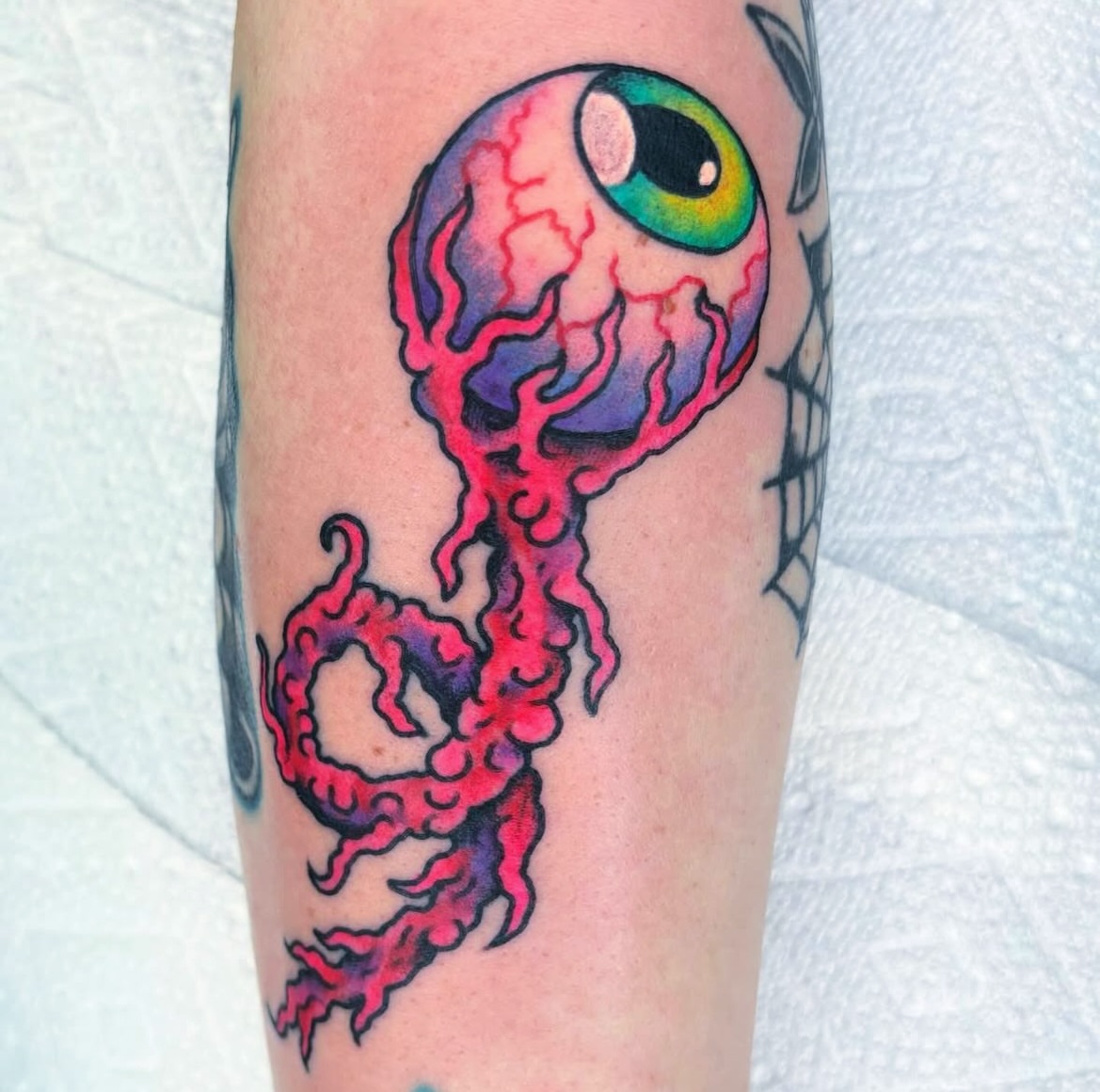 Tattoo by @randyconnertattoo — new_school, watercolor