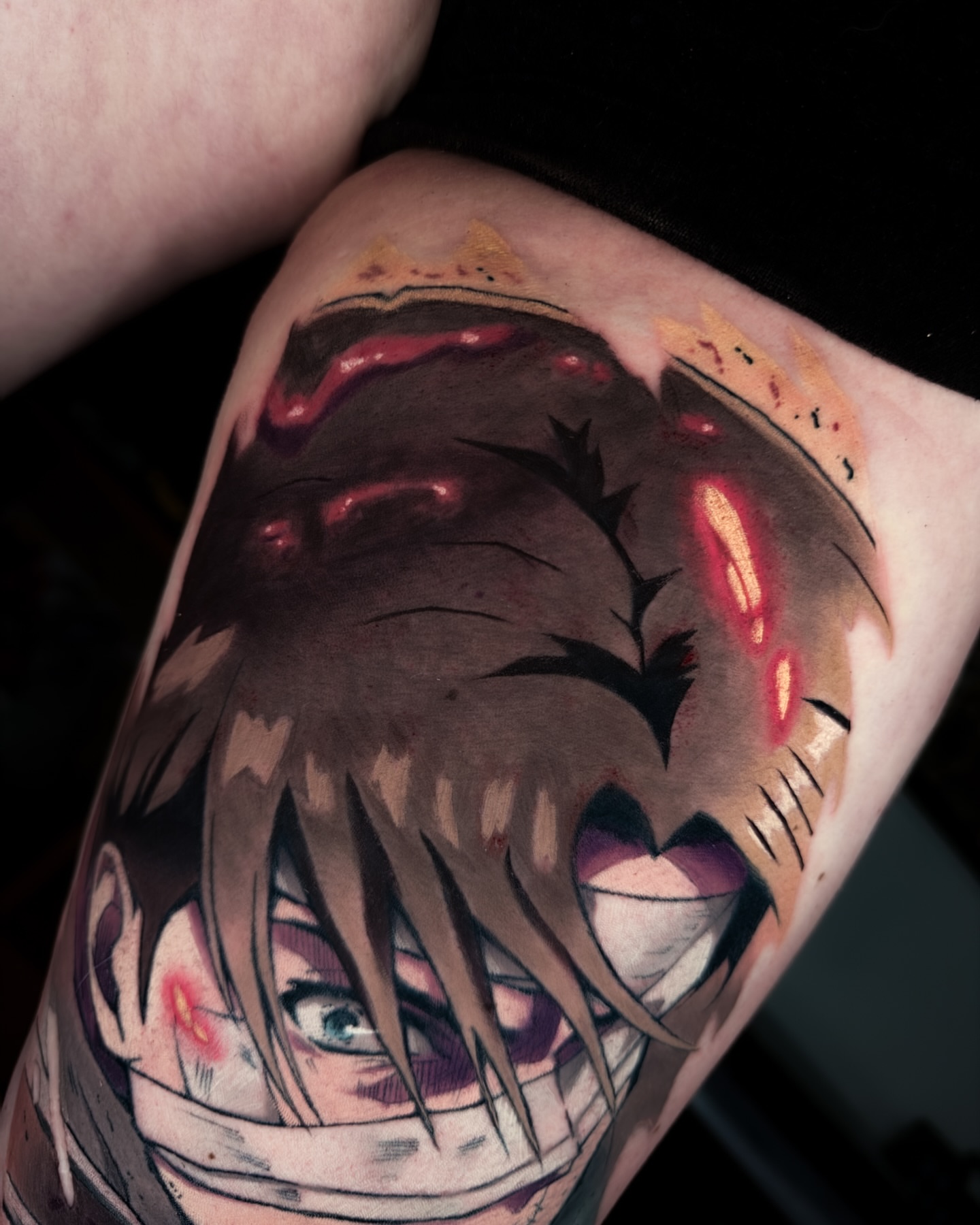 Anime character anime tattoo on the forearm by Anime