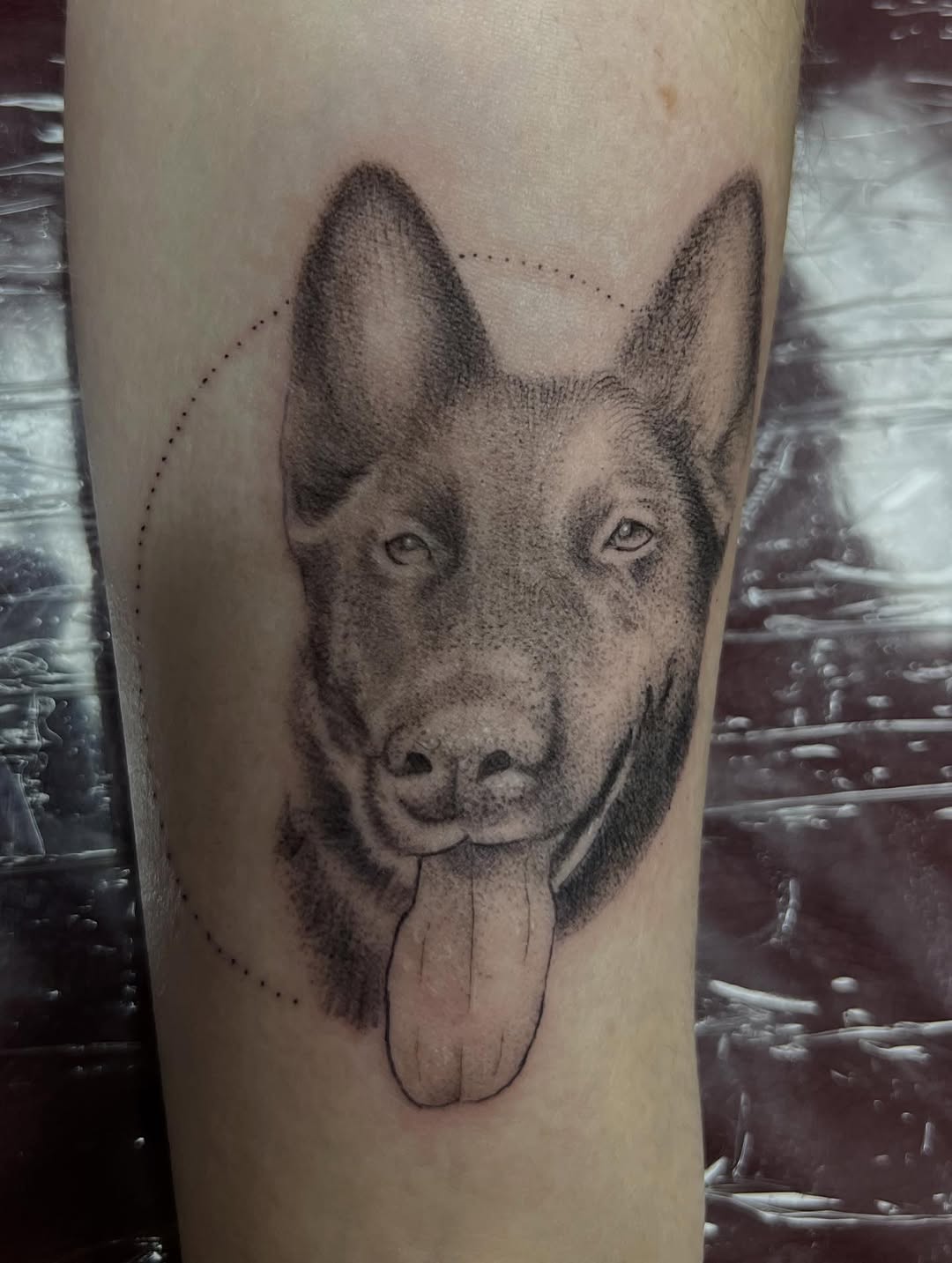 Tattoo by @oddratink — realism, black_and_grey