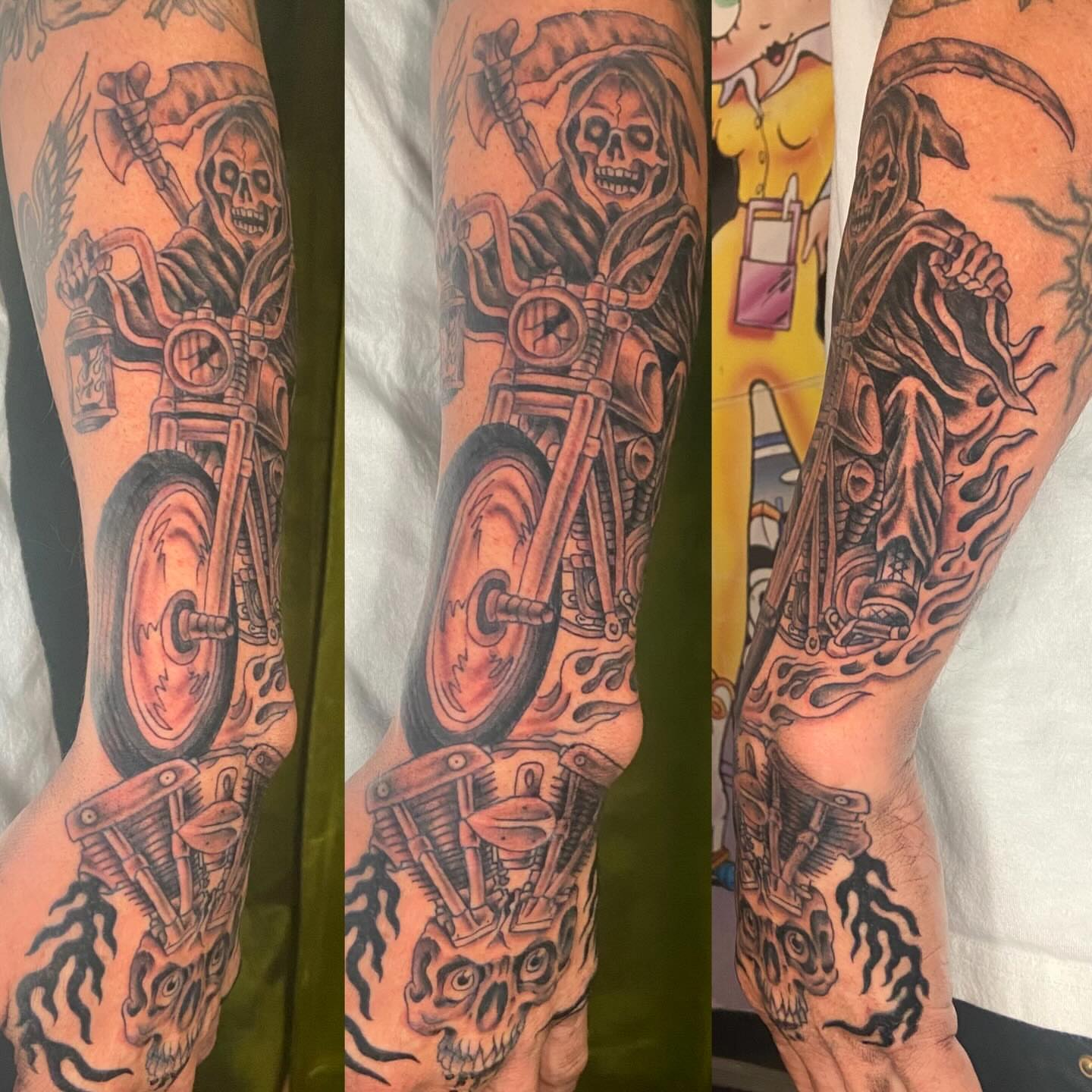 Tattoo by @noryanbaker — american_traditional, dark_realism