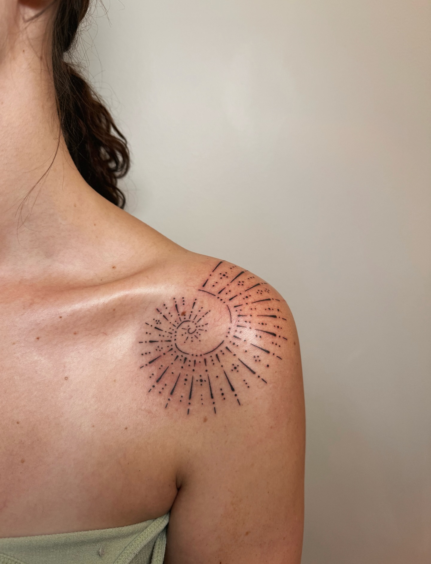 Tattoo by @poeticpokes — dotwork