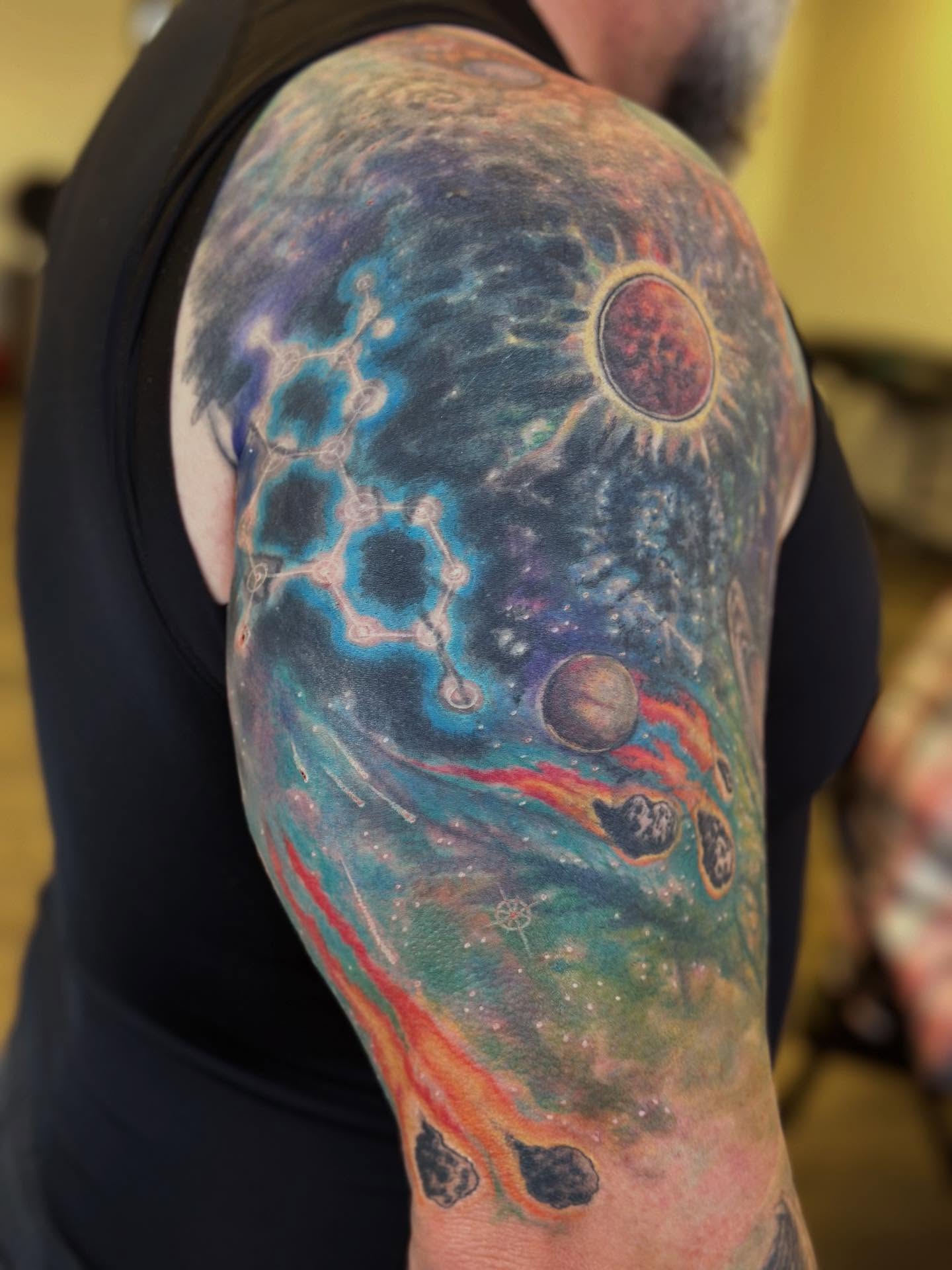Tattoo by @tattoosbyteddi — dotwork, realism