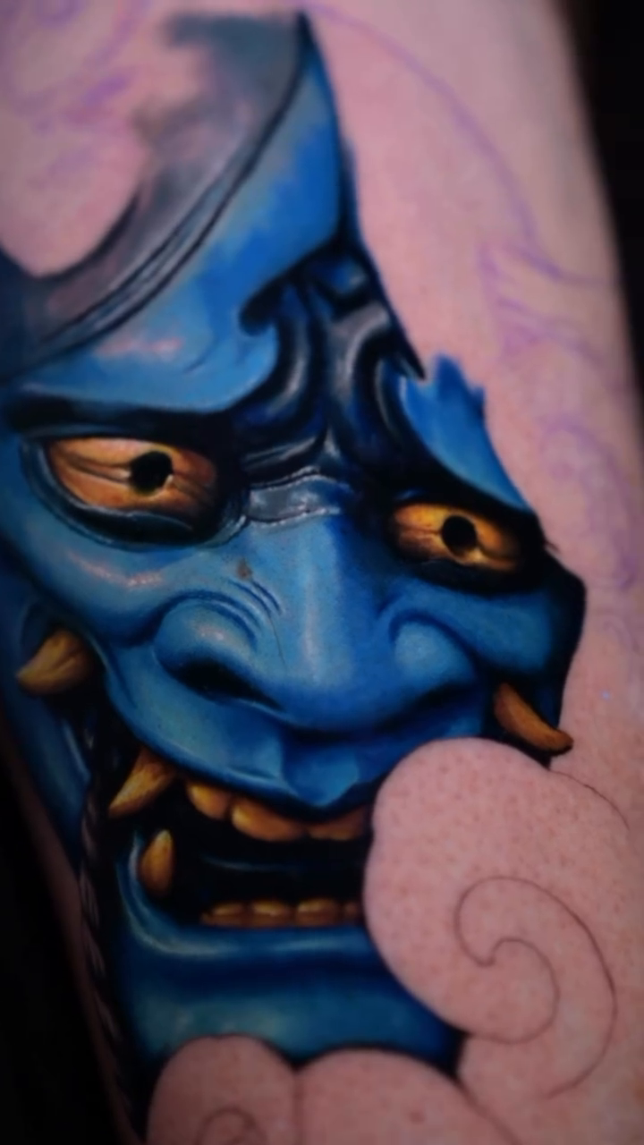 Hannya mask japanese irezumi tattoo by Gregorio Devera