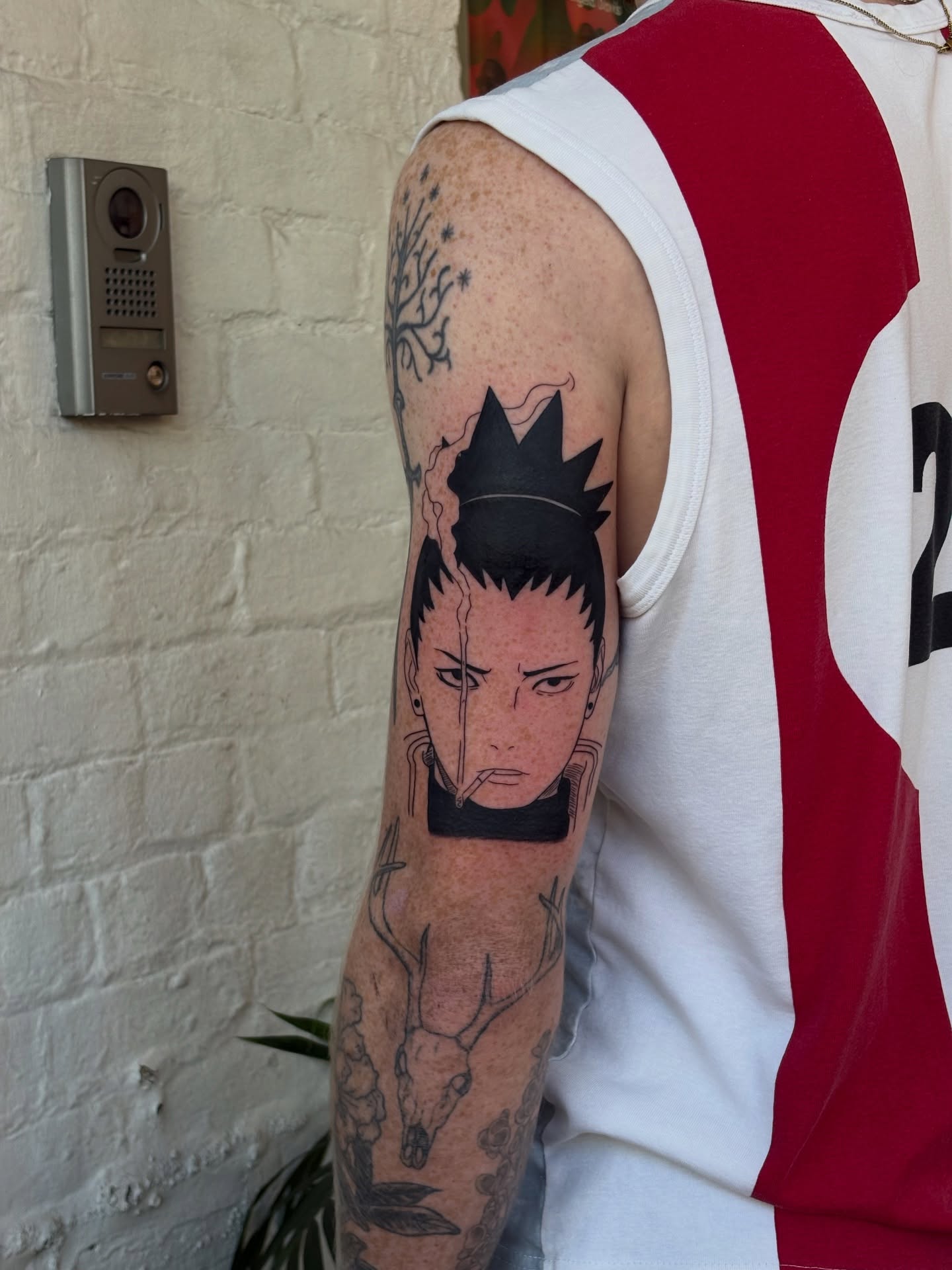 Anime character anime tattoo on the forearm by ✨Dani Jackson✨, New Orleans, Louisiana
