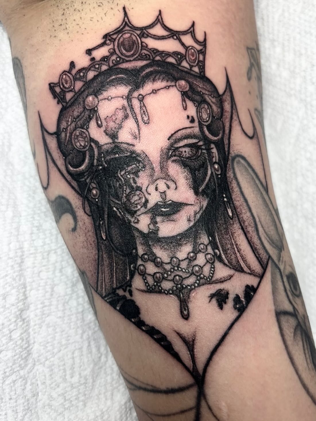 Tattoo by @inkkate_ — black_and_grey, realism