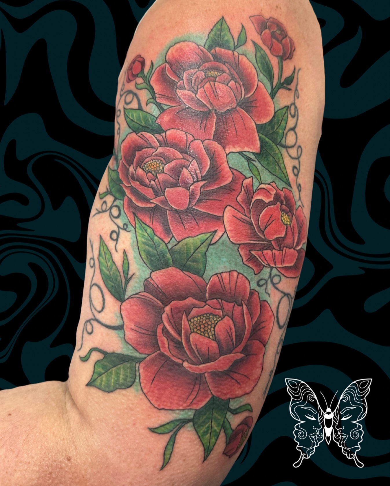Roses realism tattoo on the forearm by Nicci