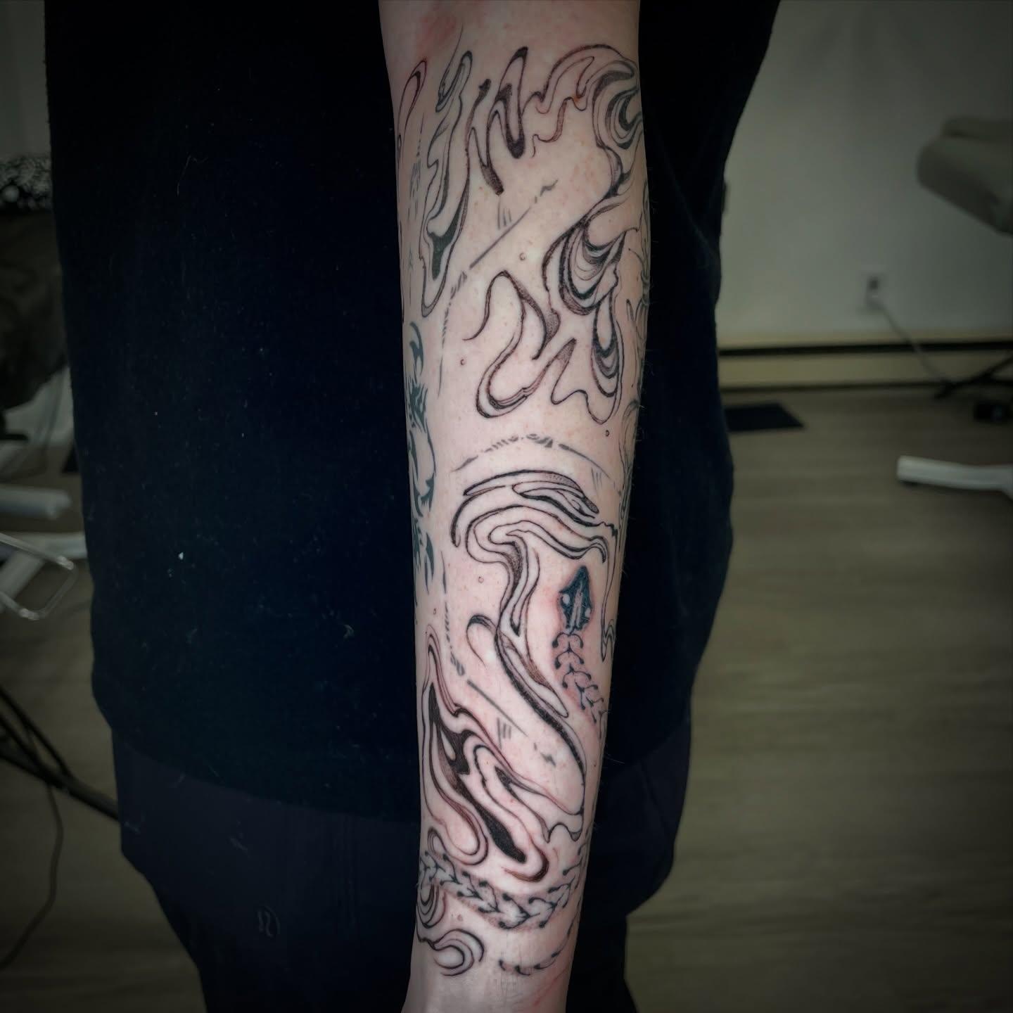 Tattoo by @migeon_tattoo — black_and_grey