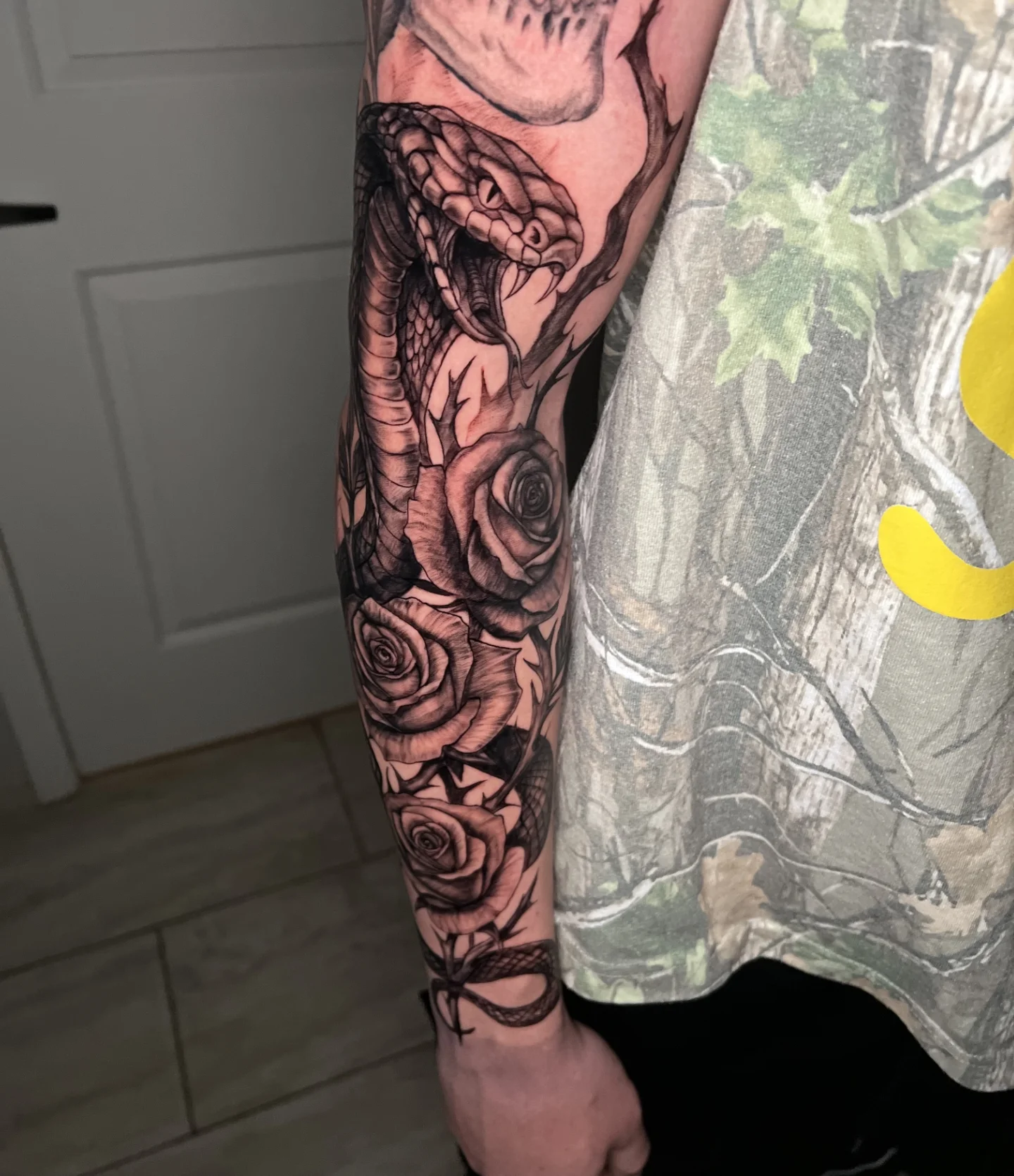 Tattoo by @thedavidlibert — black_and_grey, realism