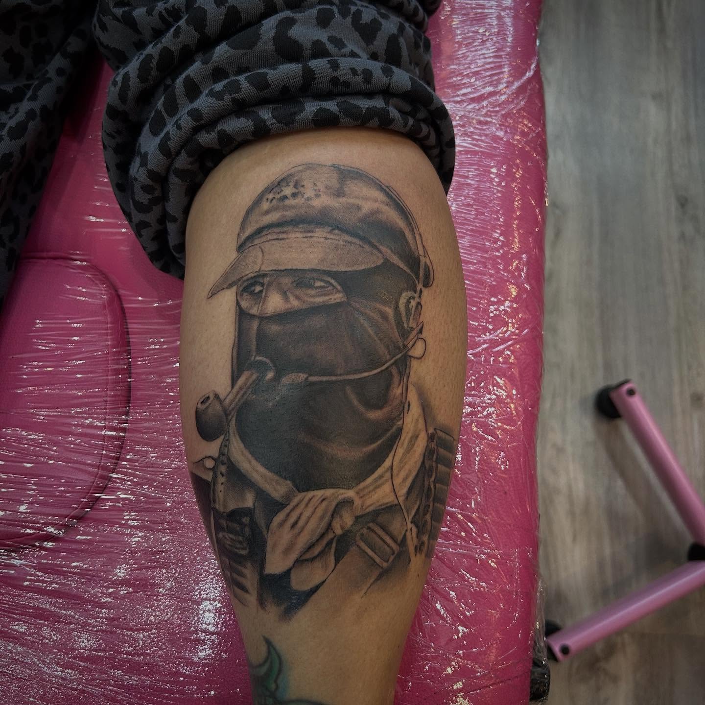 Tattoo by @russellb_tattoos — realism, black_and_grey