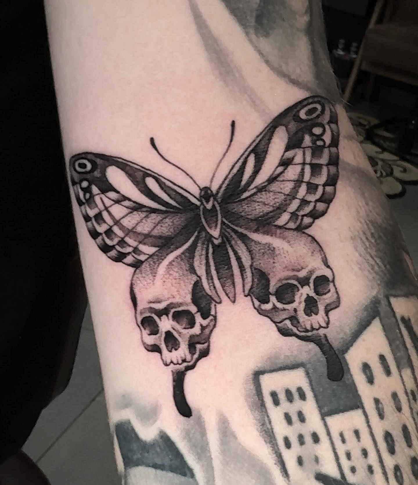Tattoo by @ryanfuttart — black_and_grey