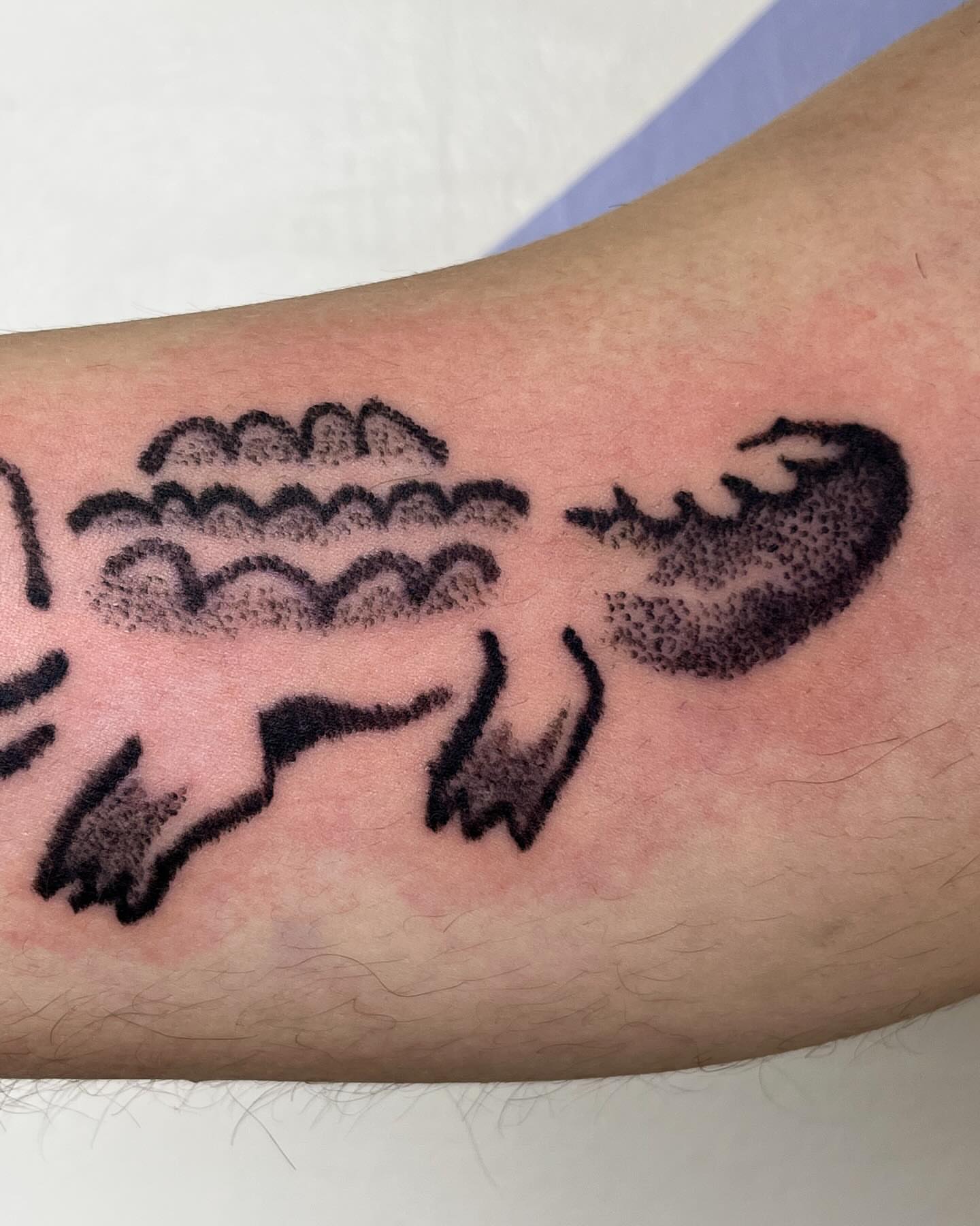 Alligator dotwork tattoo on the forearm by luce elias :