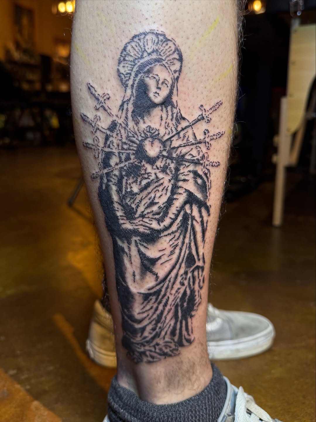 Tattoo by @divinearcaneart — black_and_grey, realism