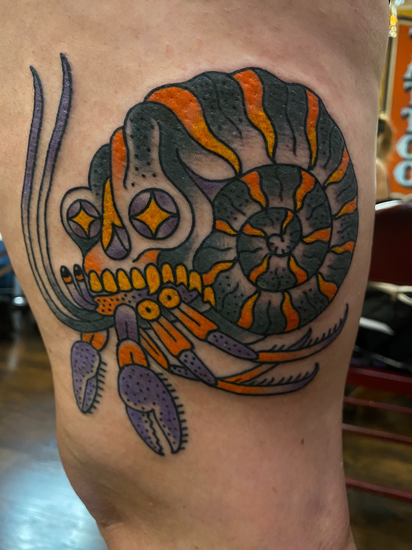 Tattoo by @seektheroots — american_traditional, geometric
