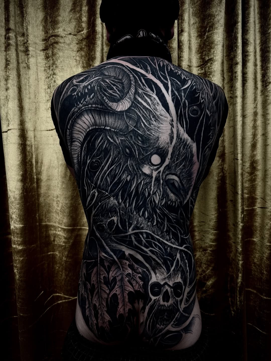 Tattoo by @sflpczk — black_and_grey, dark_realism