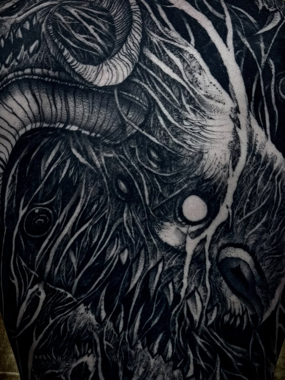 Tattoo by @sflpczk — black_and_grey, dark_realism