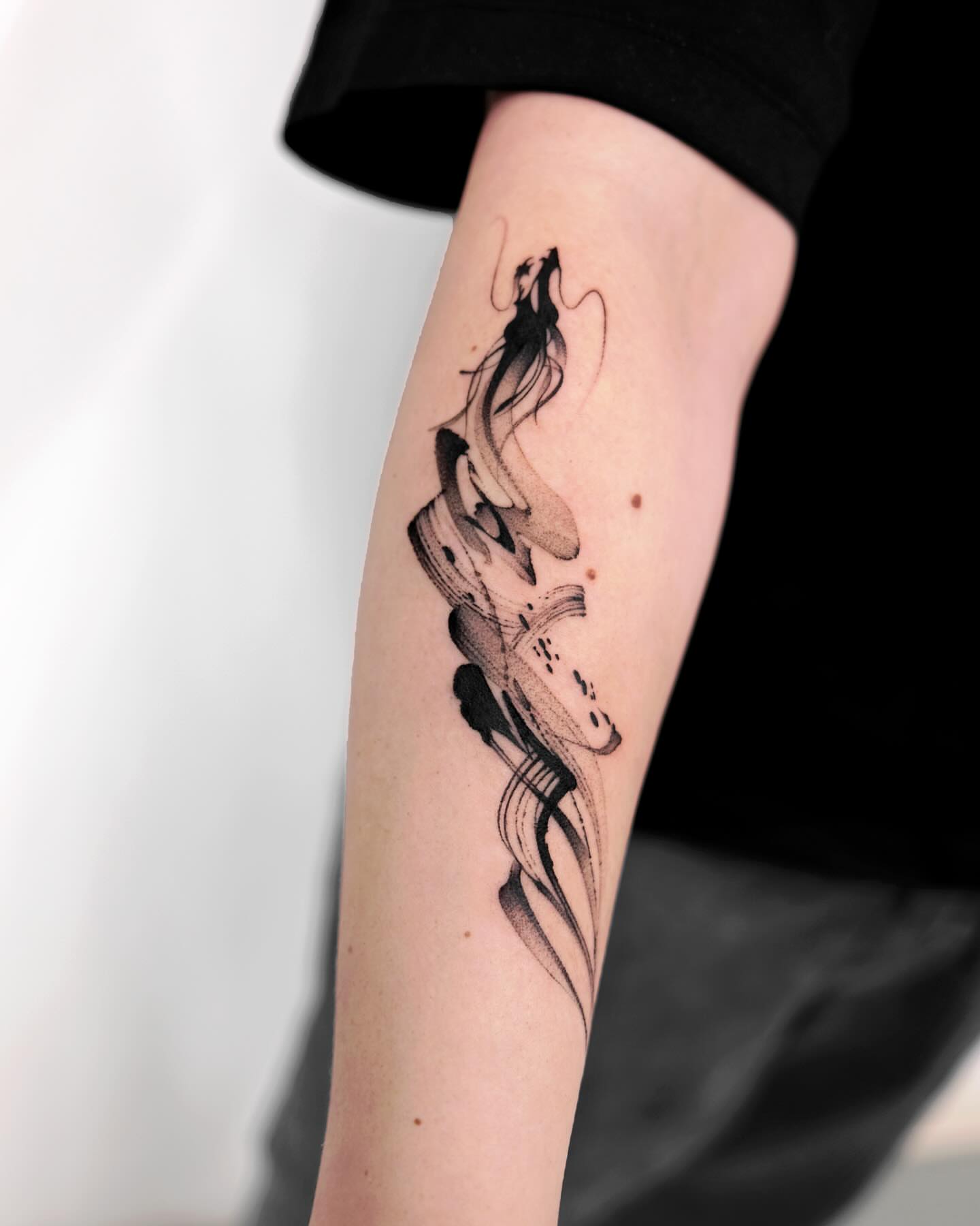 Tattoo by @mukyeon_tattoo — dotwork, black_and_grey