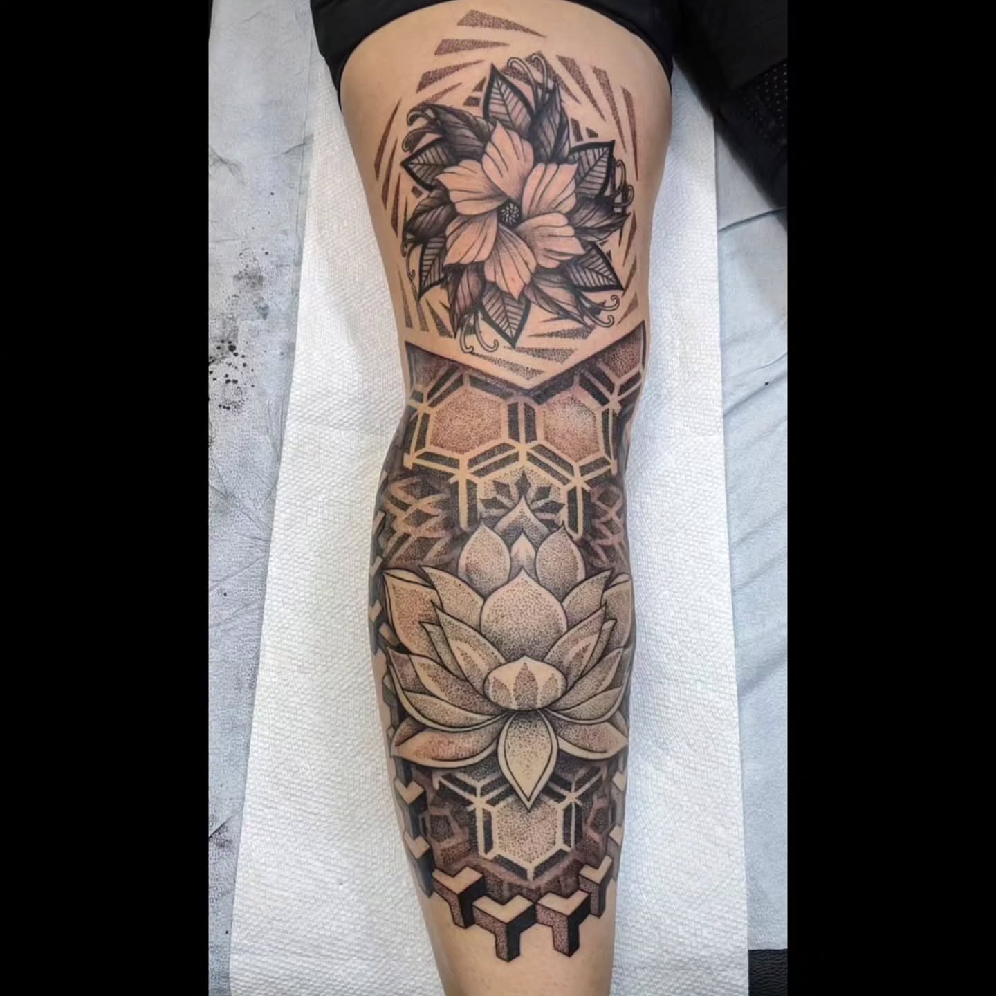 Tattoo by @infinite_enigma — dotwork, geometric