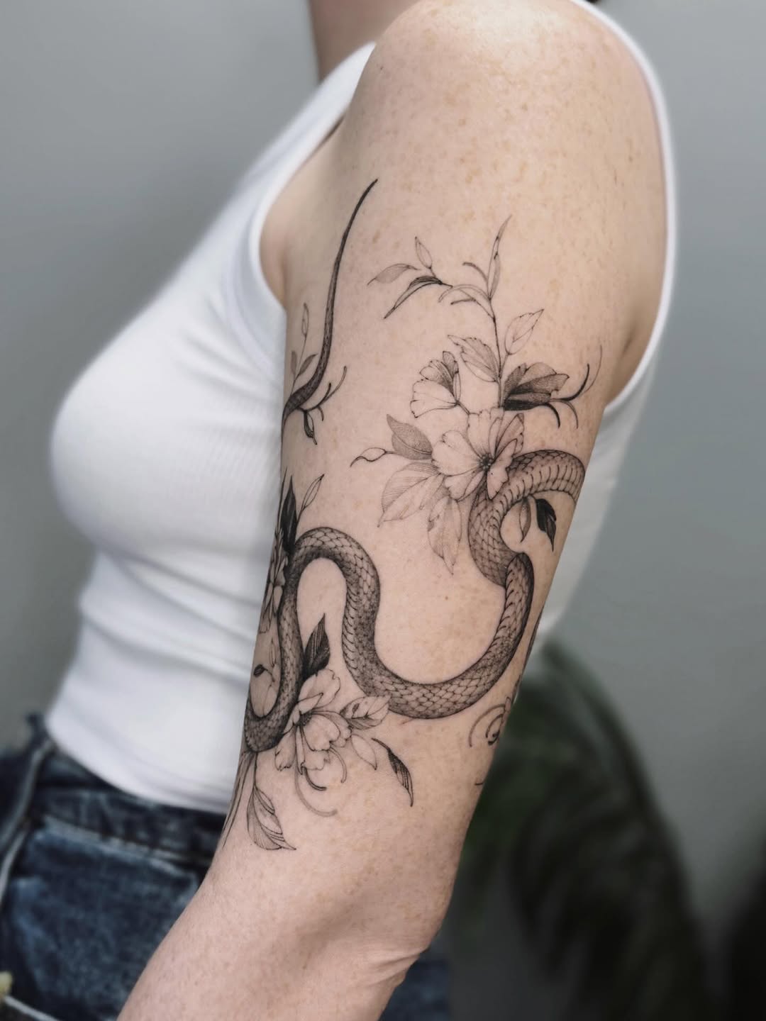Tattoo by @angel.flow144 — fine_line, black_and_grey