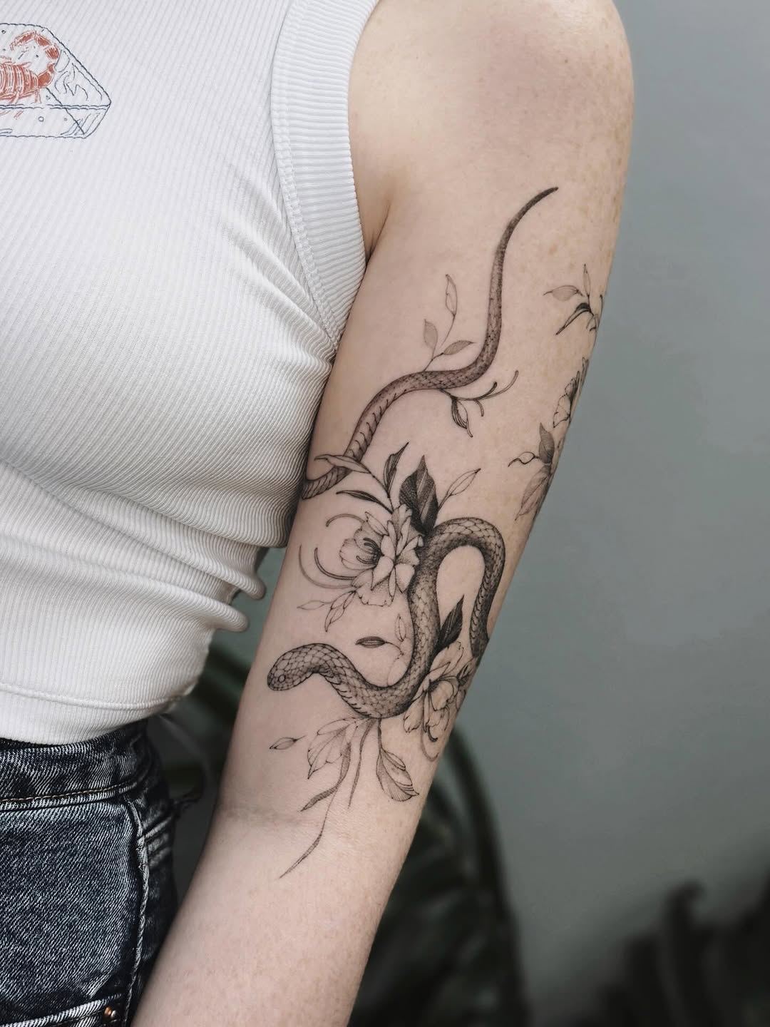 Tattoo by @angel.flow144 — fine_line, black_and_grey