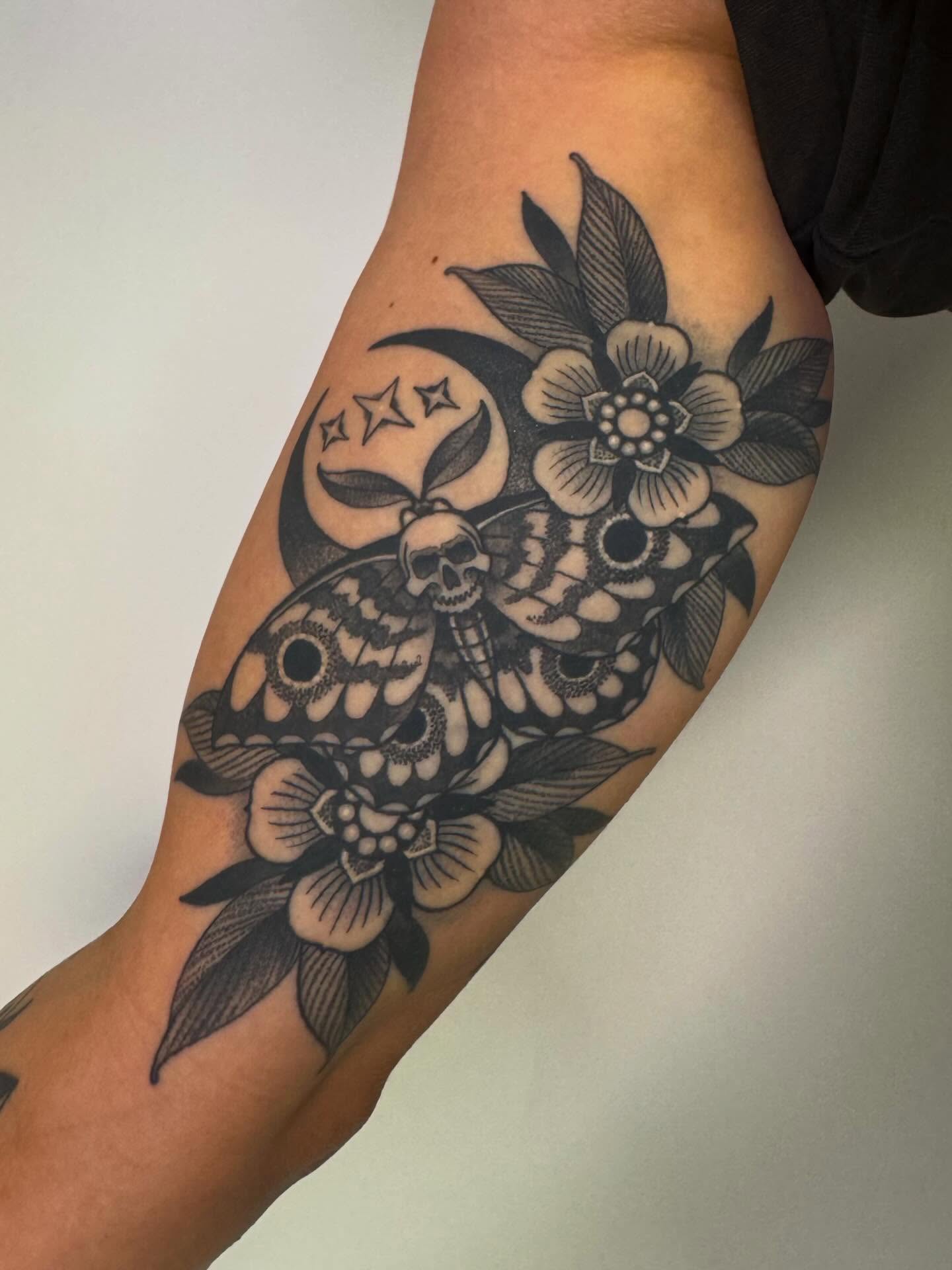 Tattoo by @tannerminocktattoos — american_traditional, black_and_grey