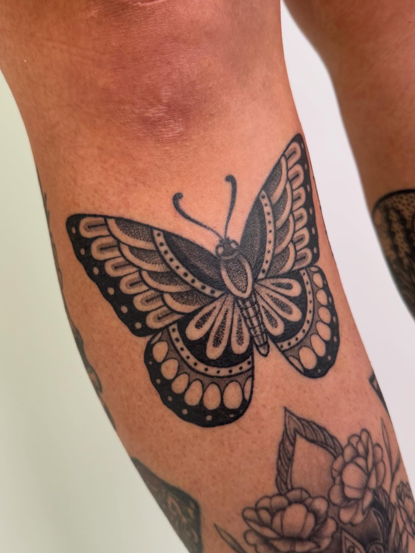 Tattoo by @tannerminocktattoos — dotwork