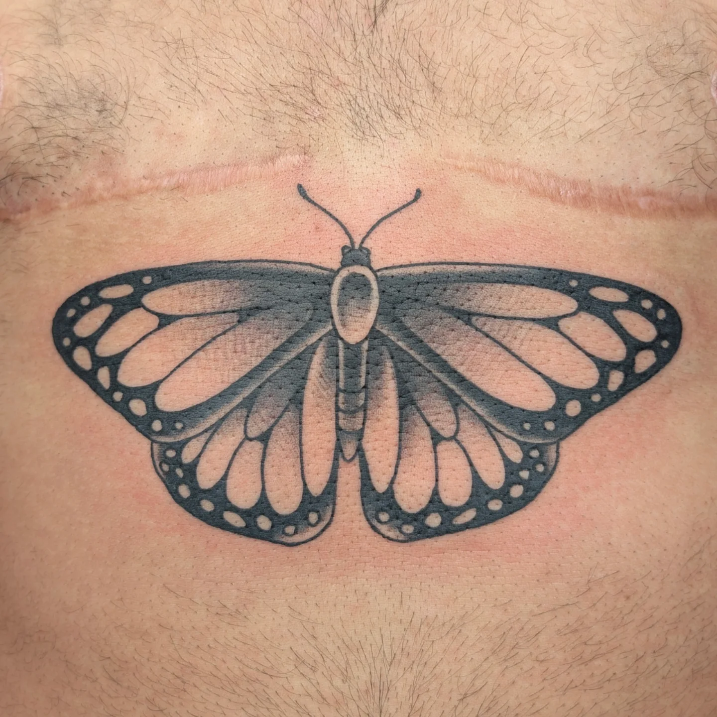 Tattoo by @kronetattoos — black_and_grey
