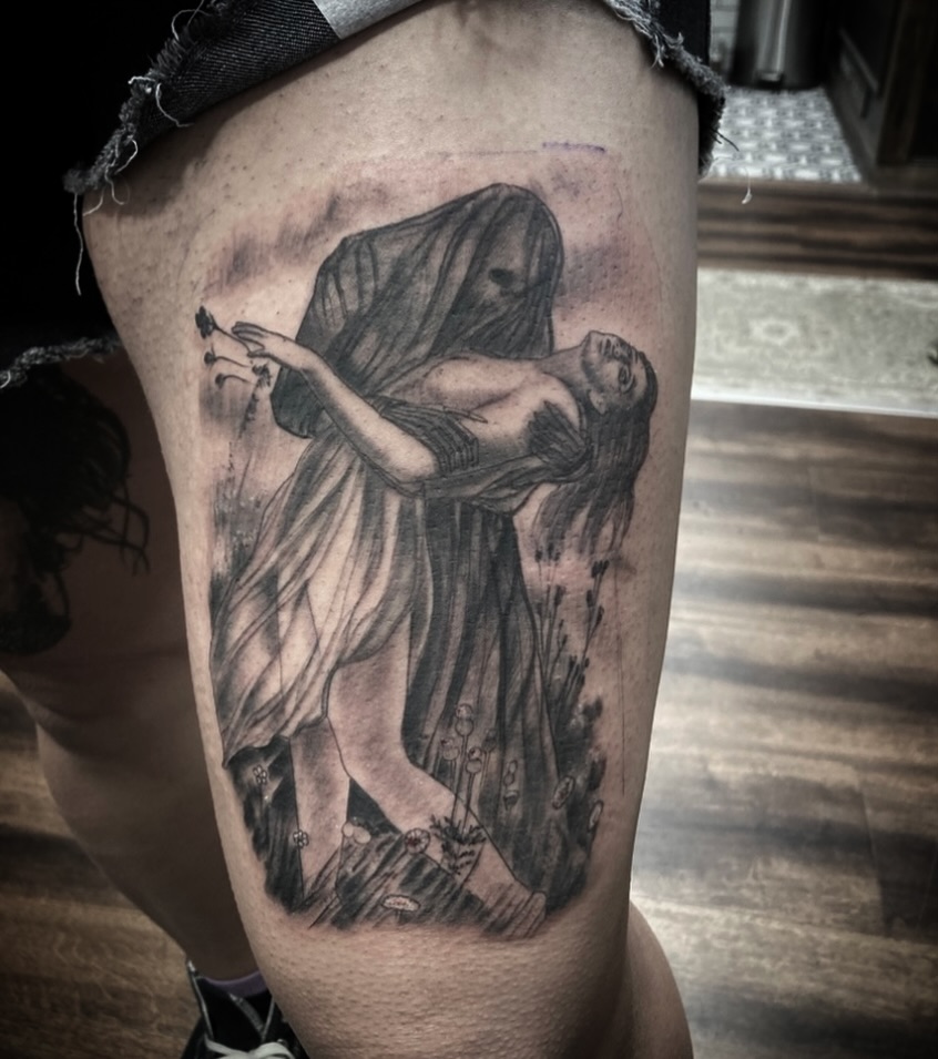 Tattoo by @bobbytrefztattoo — black_and_grey, realism