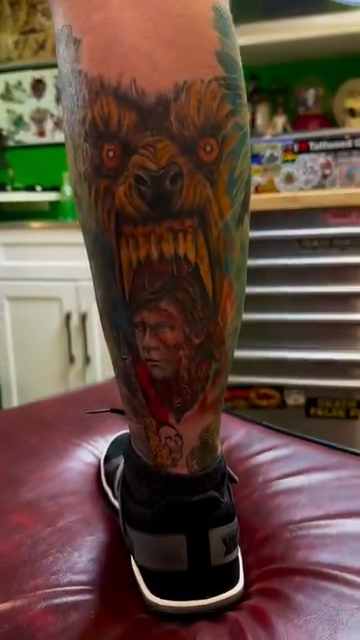 Horror collage realism tattoo by Alan