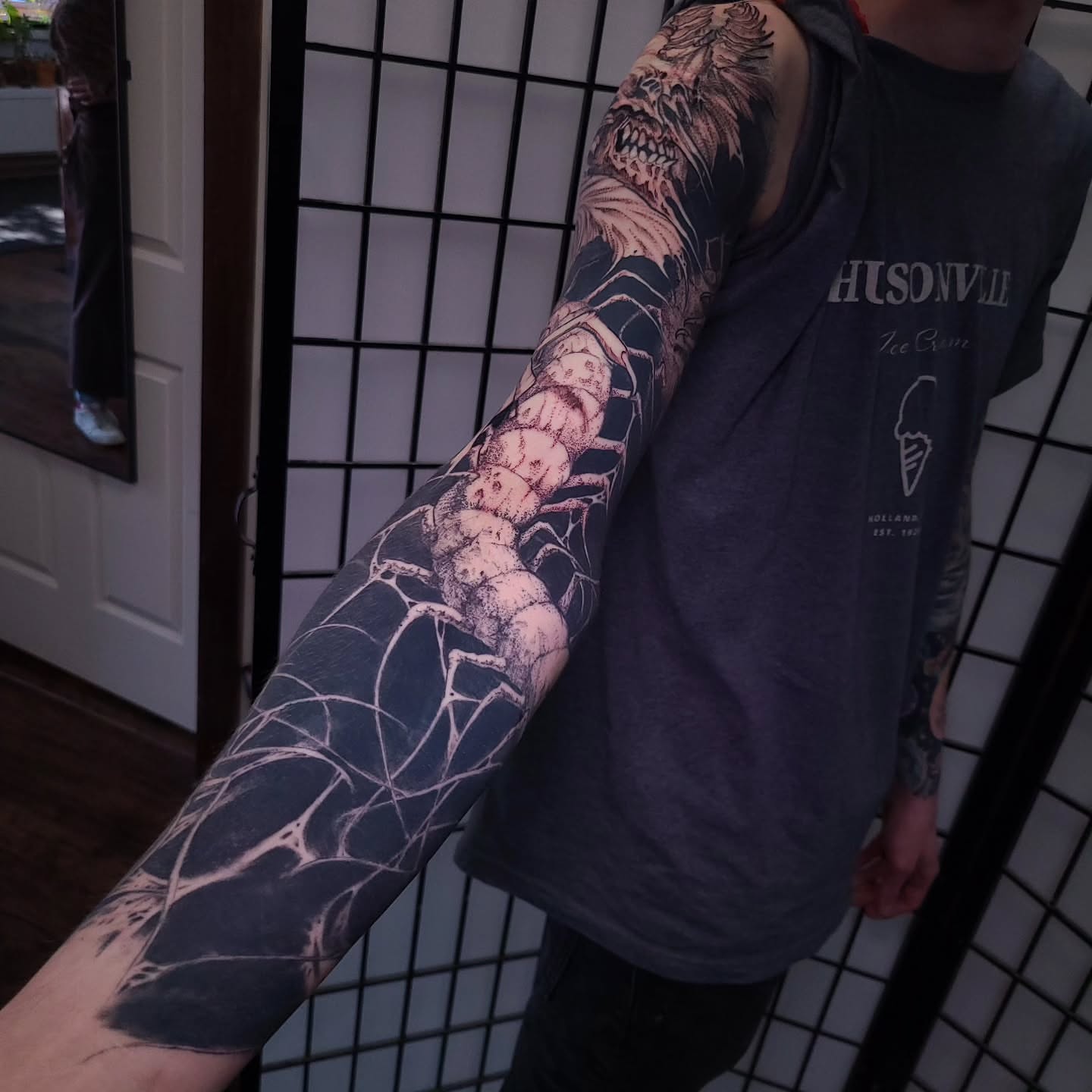Tattoo by @boxofguts — realism, dark_realism