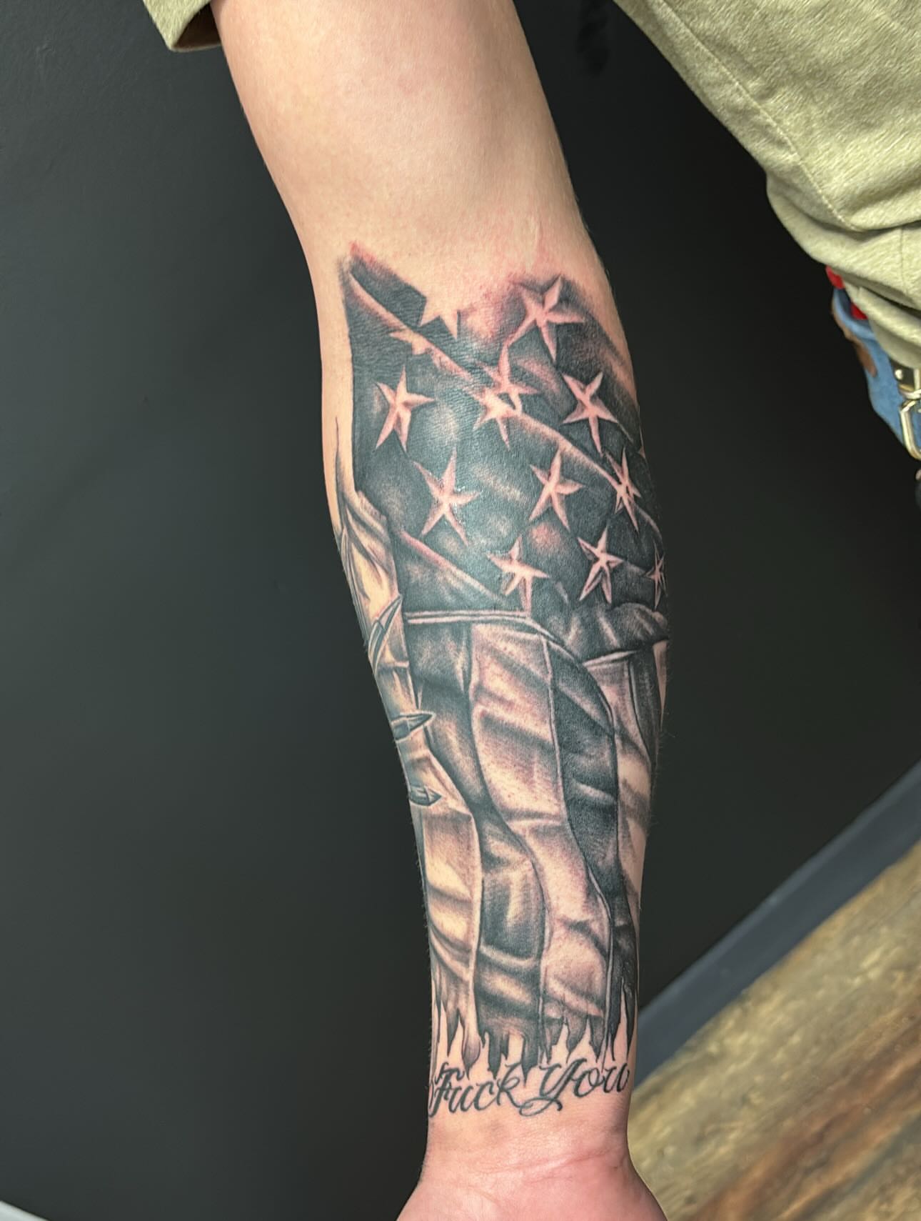 Tattoo by @jesusmunster — black_and_grey