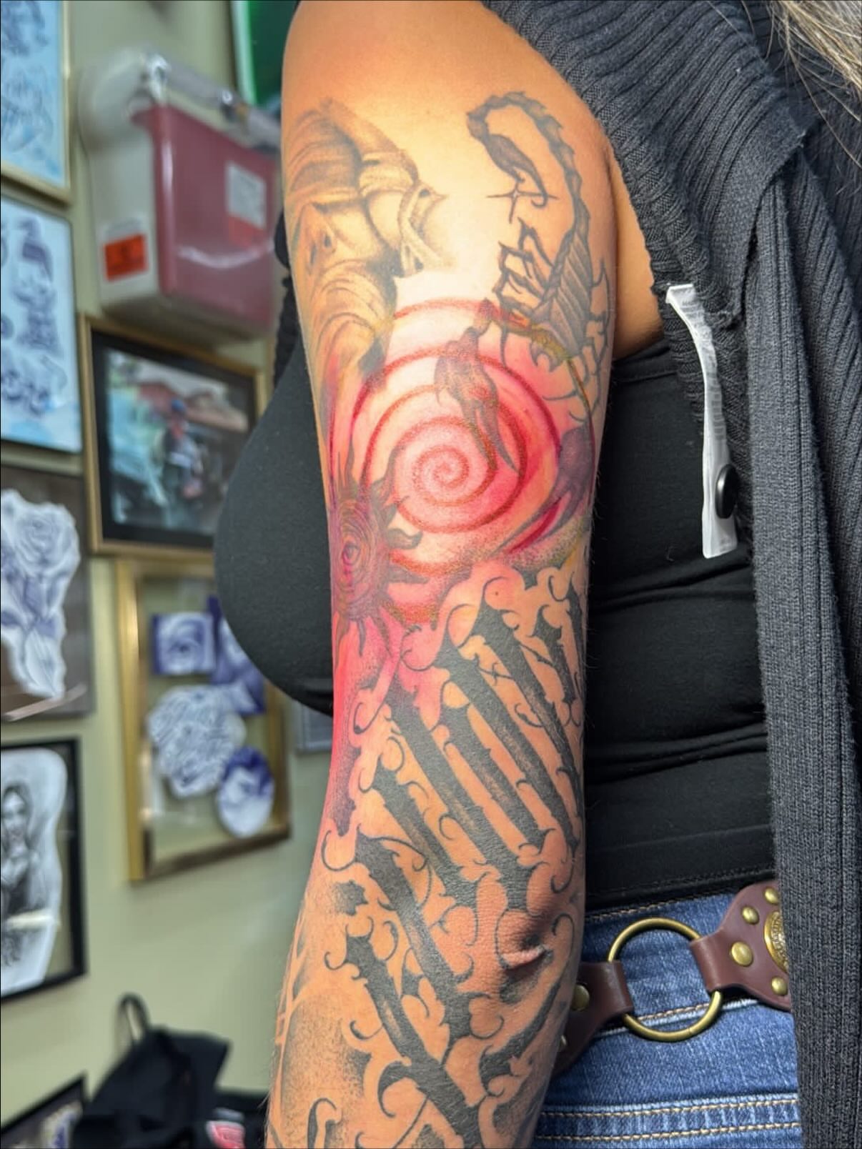 Rose and knight realism tattoo on the forearm by Eli