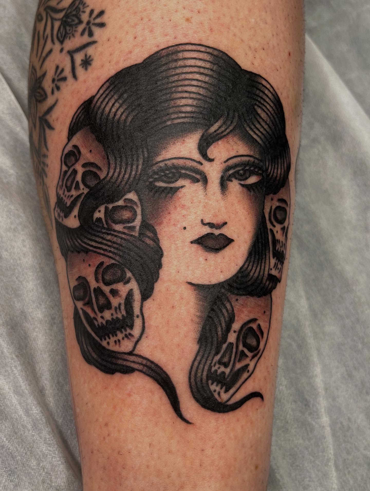 Tattoo by @mustyrattats โ black_and_grey