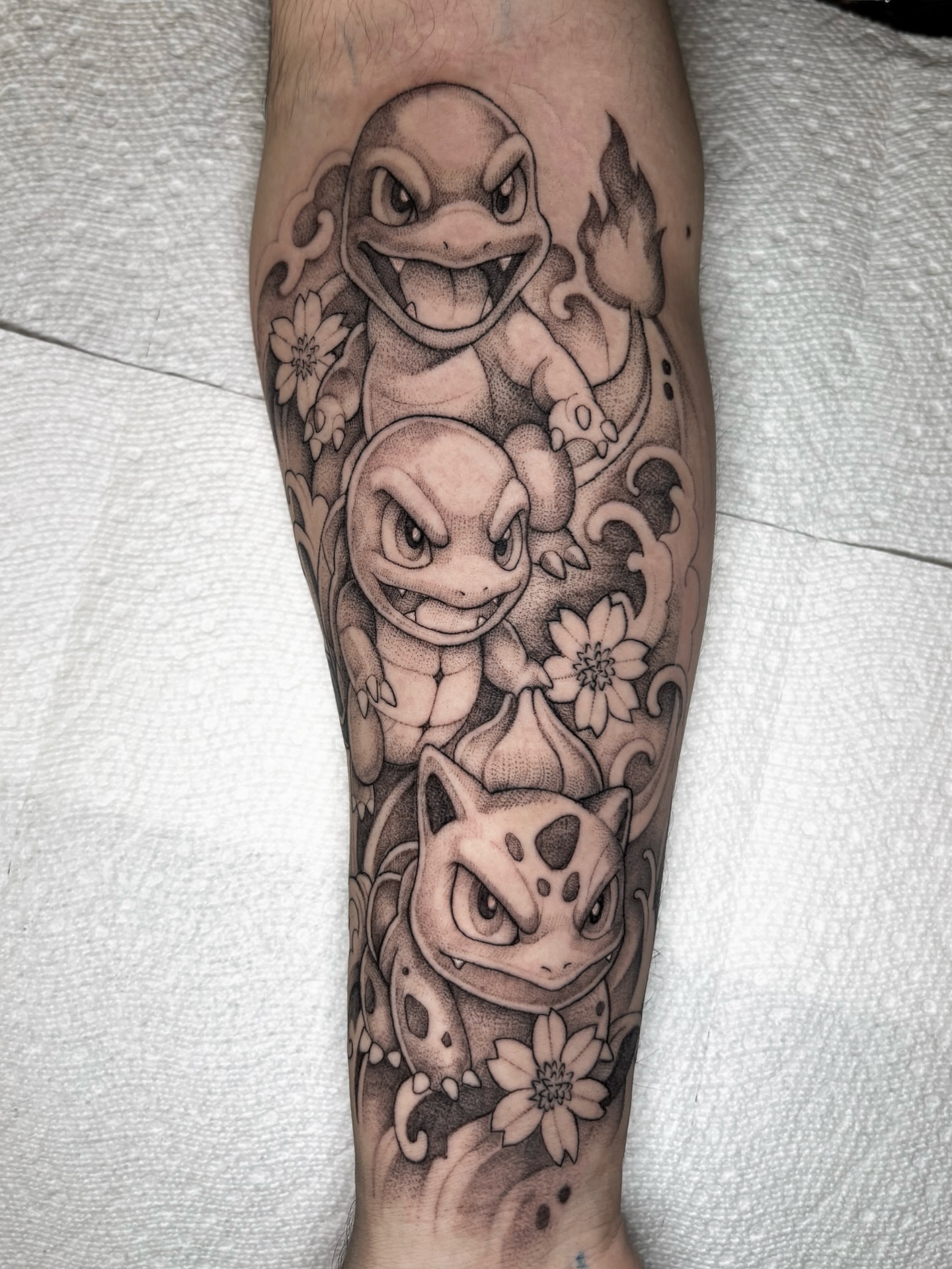 Squirtle evolution realism tattoo on the forearm by 🇰🇷jijitattoo 🇺🇸