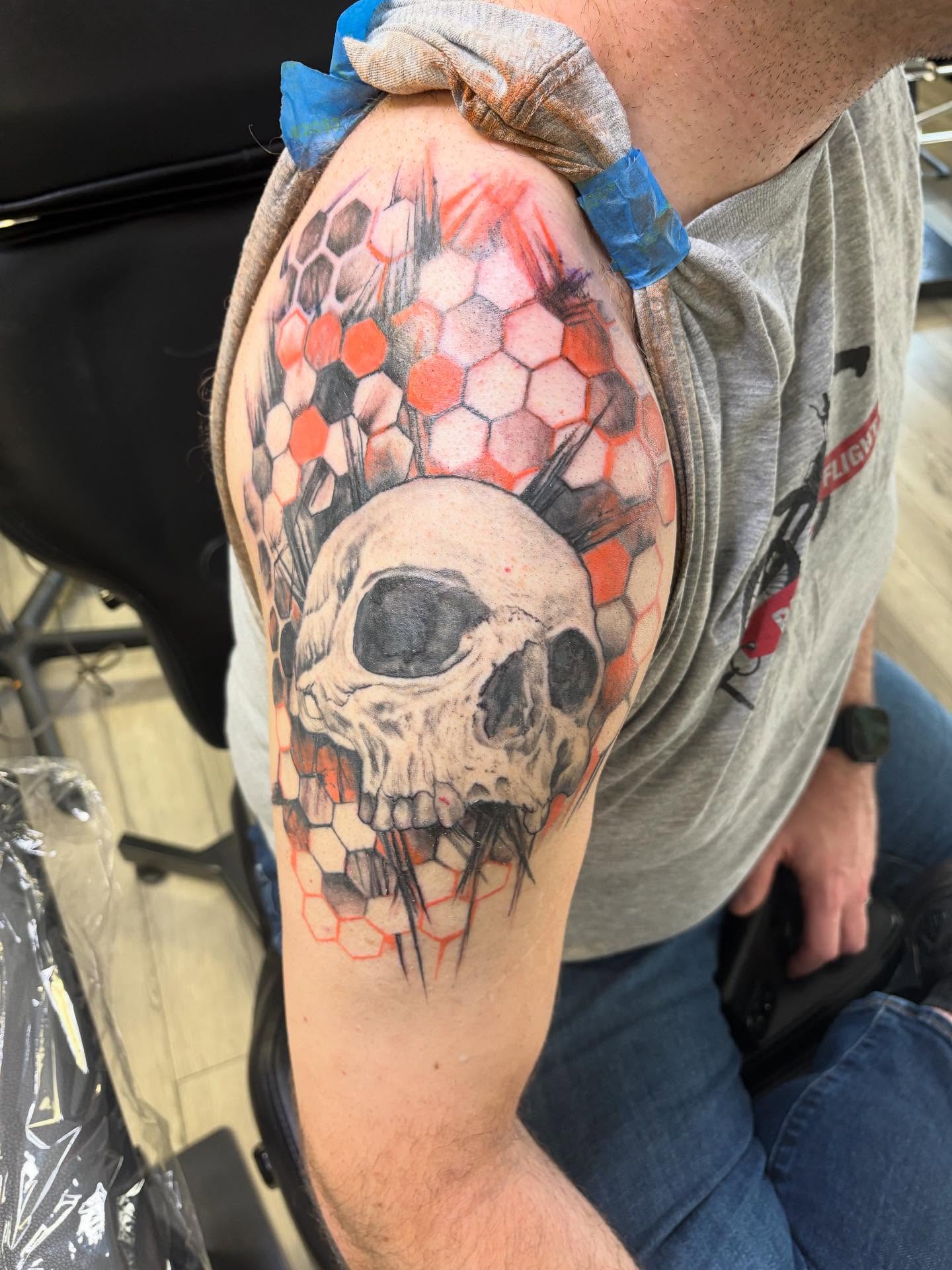 Tattoo by @jackie_tattoos — realism, geometric