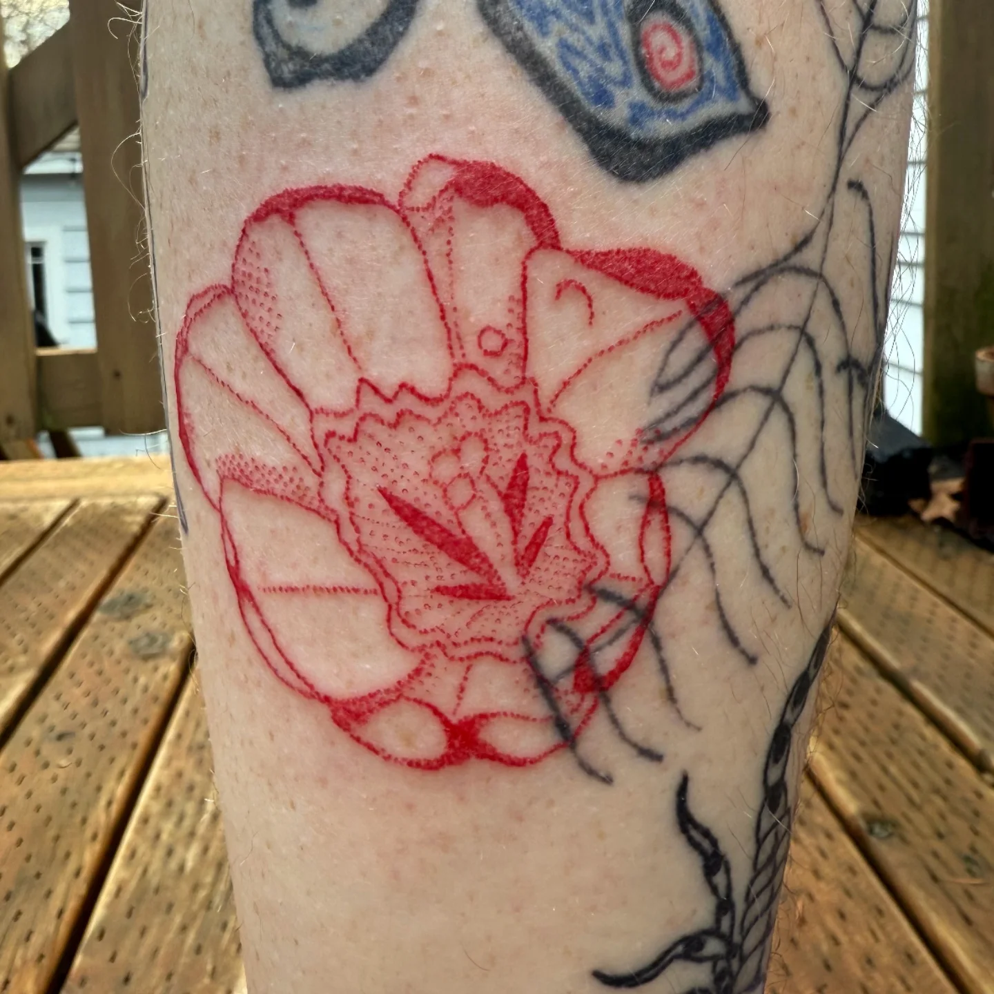 Tattoo by @sticky.geranium.tattoos — dotwork