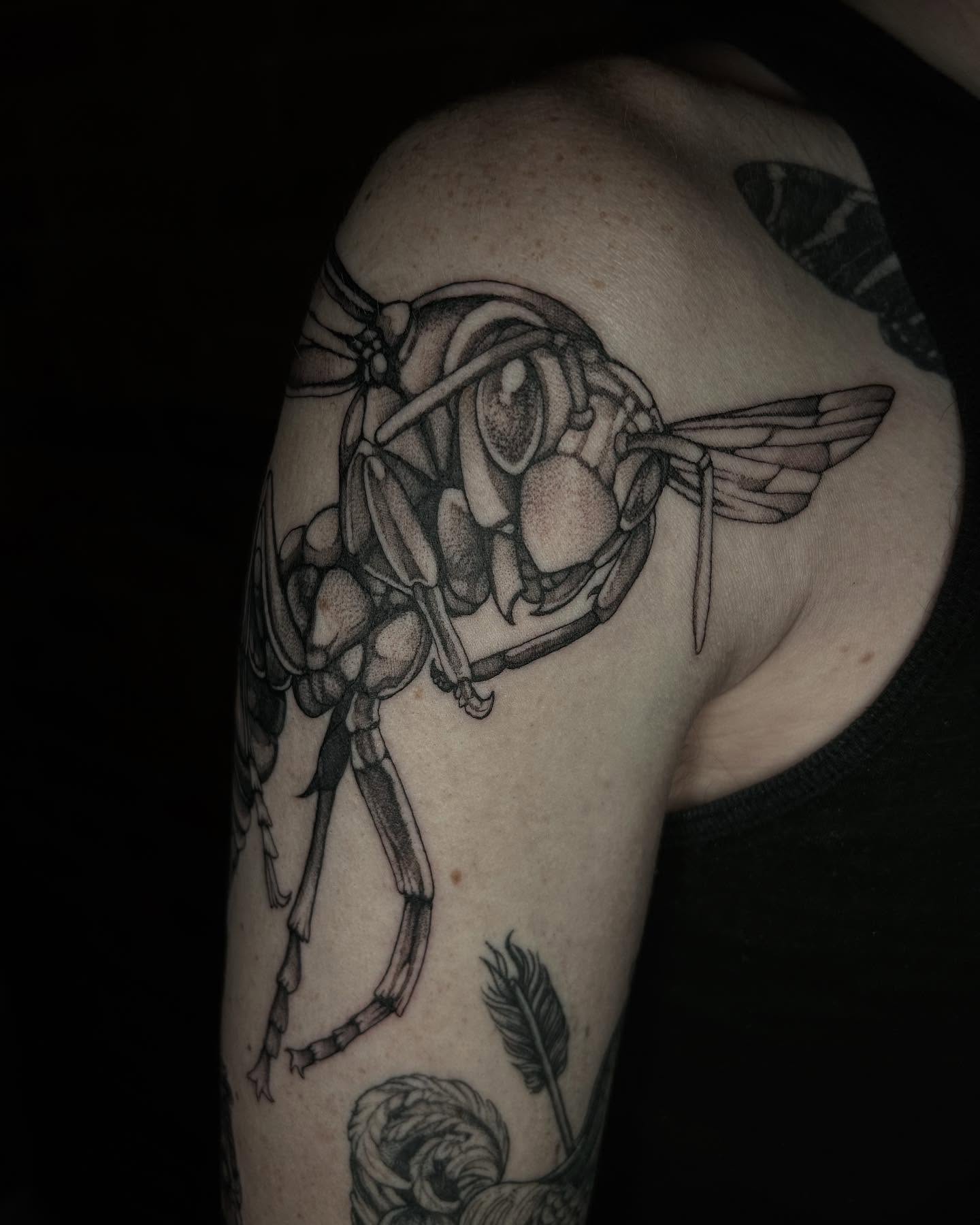 Tattoo by @dee.louisee — black_and_grey