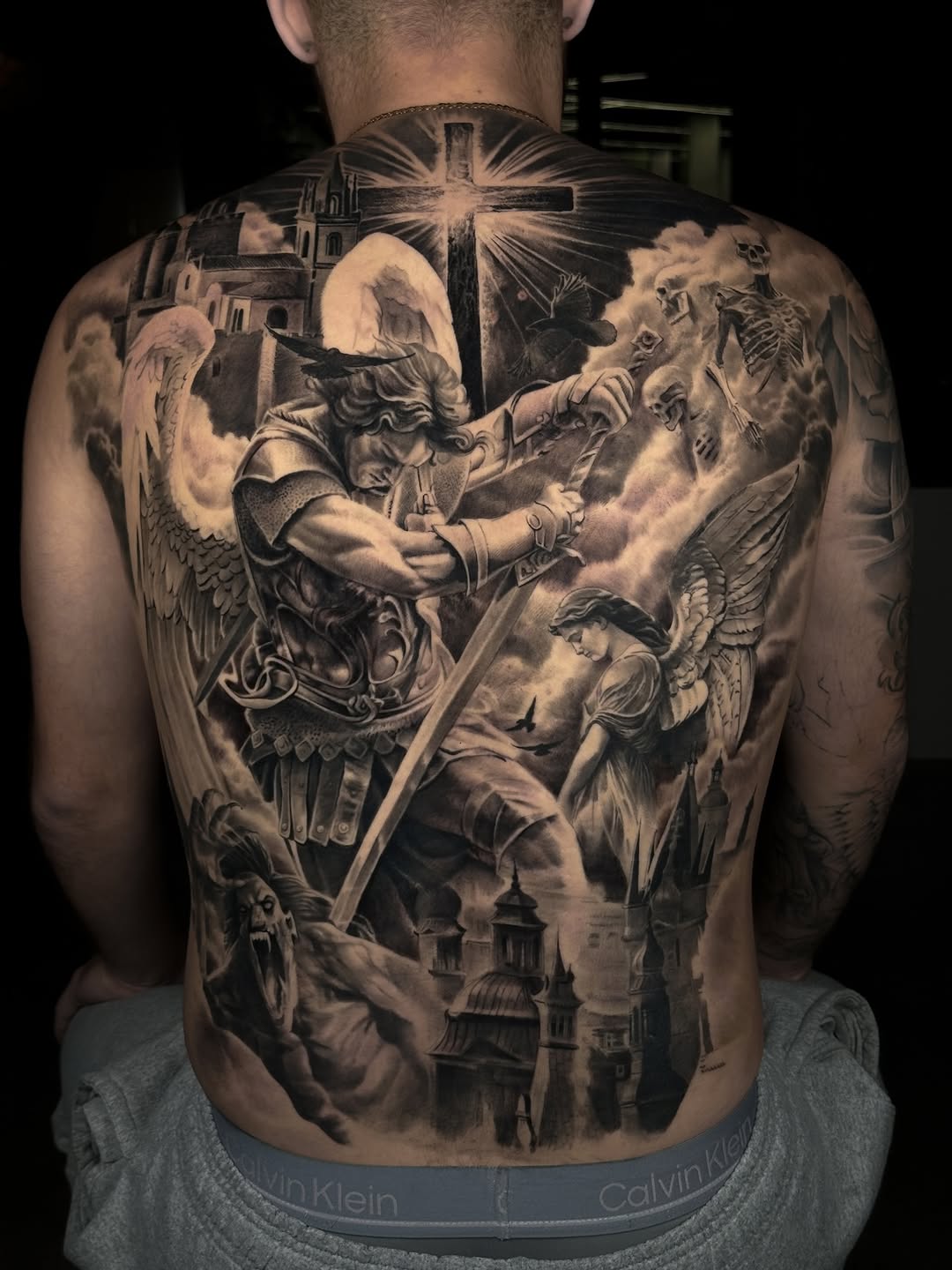 Tattoo by @davidbaenatattoo — realism, black_and_grey