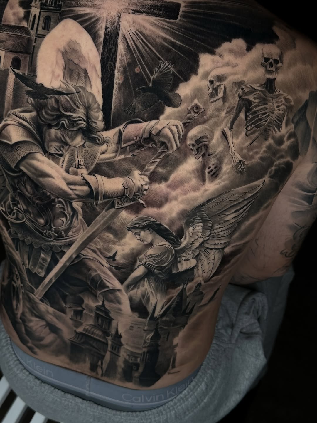 Tattoo by @davidbaenatattoo — realism, black_and_grey