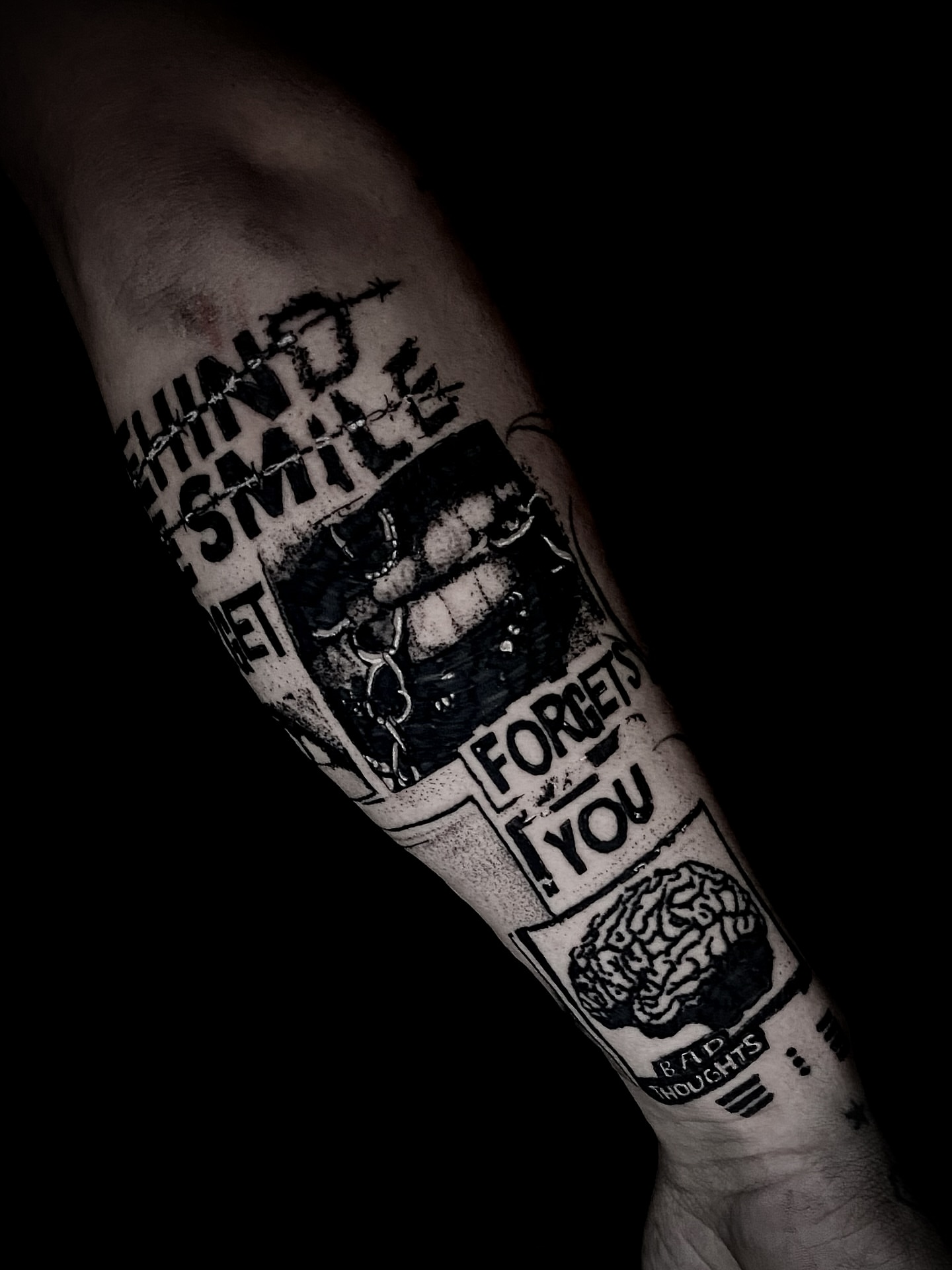 Tattoo by @blackworkbenz — black_and_grey, dark_realism