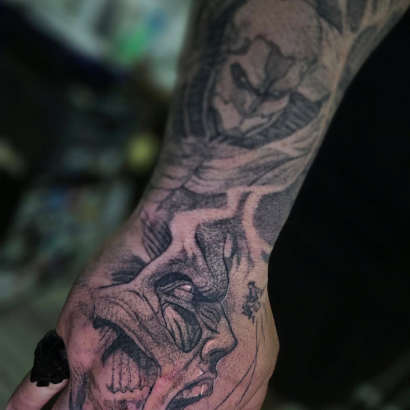 Skull dotwork tattoo on the forearm by π°ππππ π»ππππ - π°ππππ π±&πΆ ππππππ π°πππππ