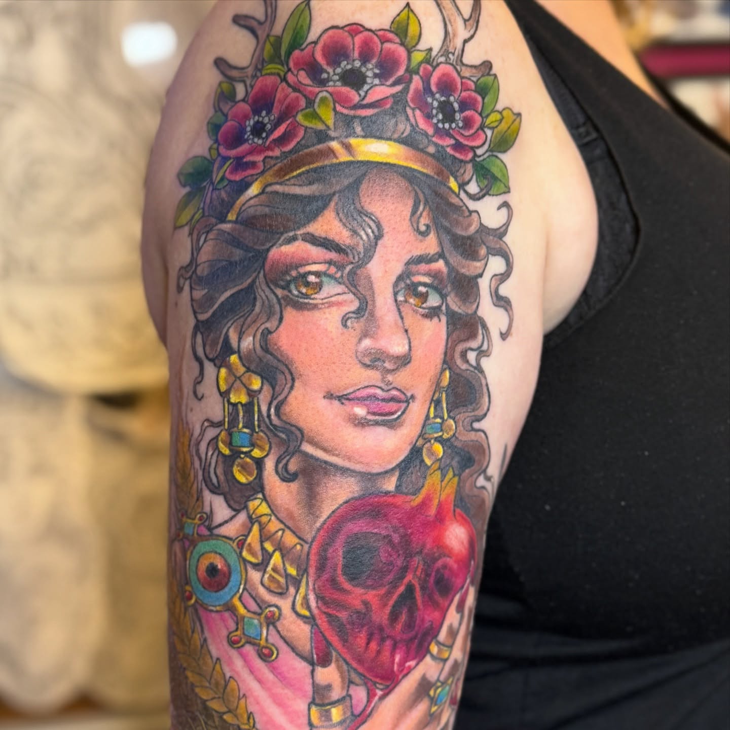 Tattoo by @lauraexleytattoo — realism, dotwork