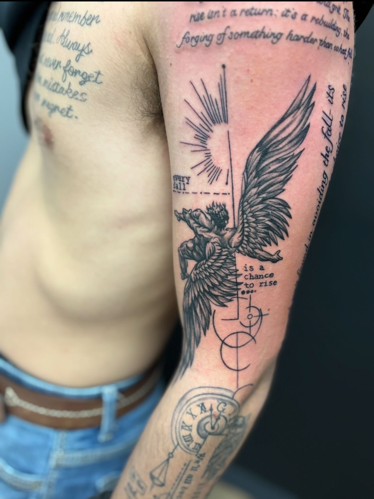 Tattoo by @jesusmunster — black_and_grey