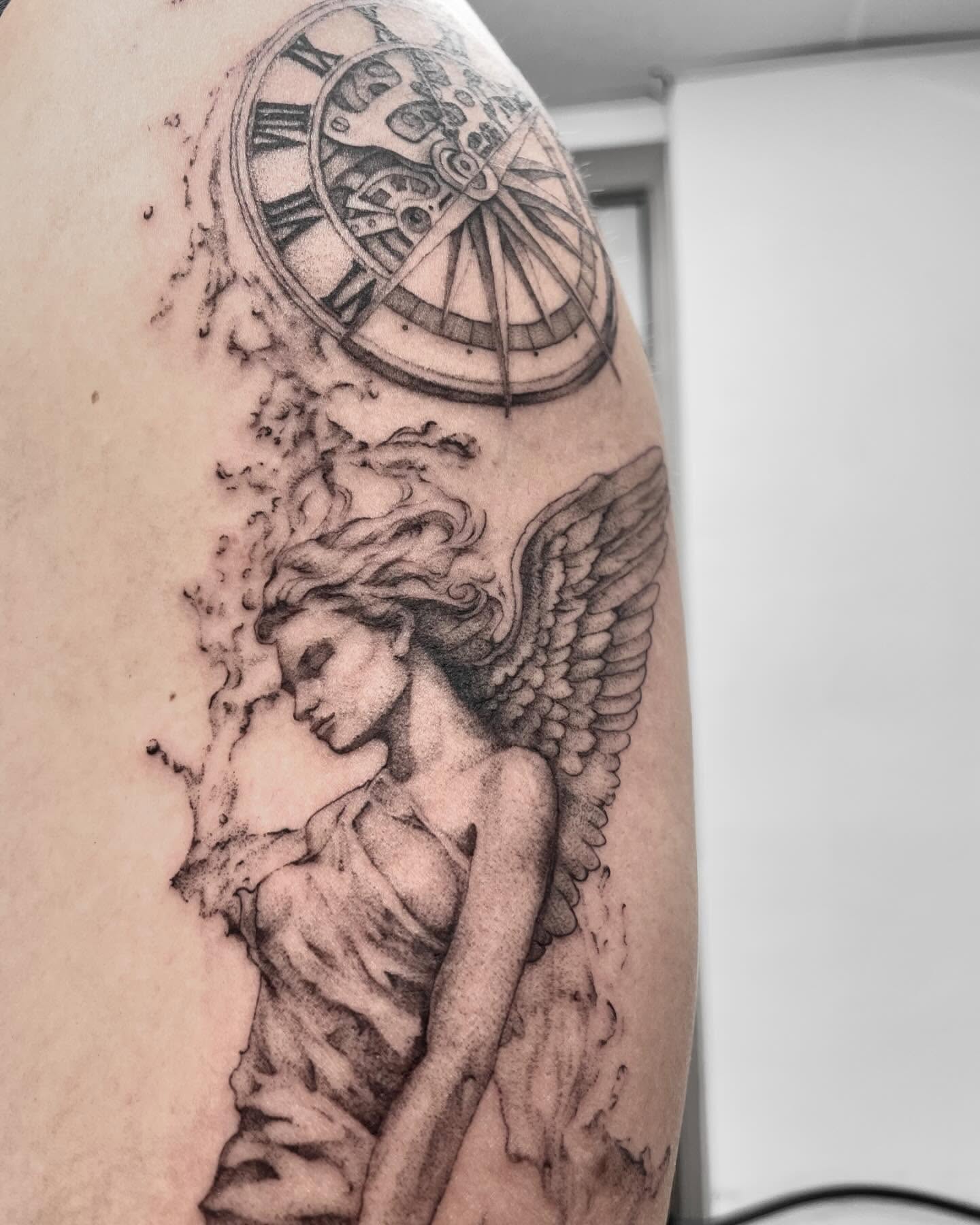 Tattoo by @arthoitam — black_and_grey, realism