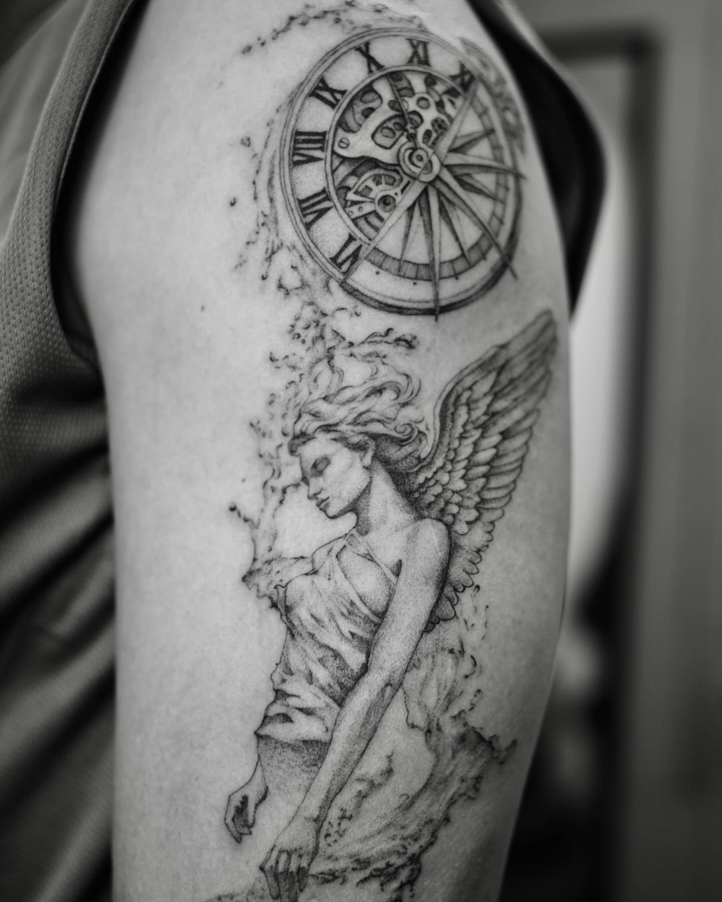 Tattoo by @arthoitam — black_and_grey, realism