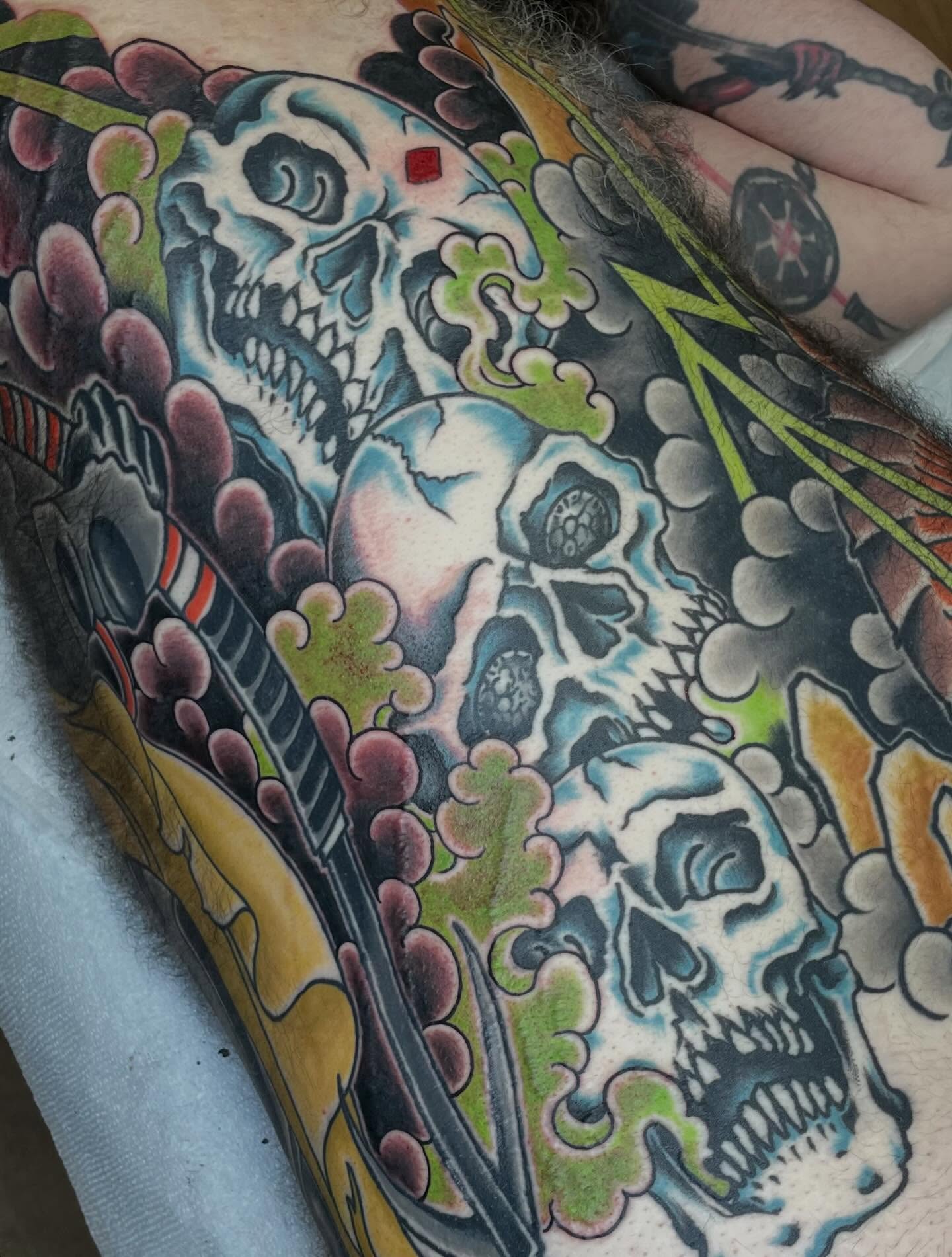 Tattoo by @krystendae — american_traditional, dotwork