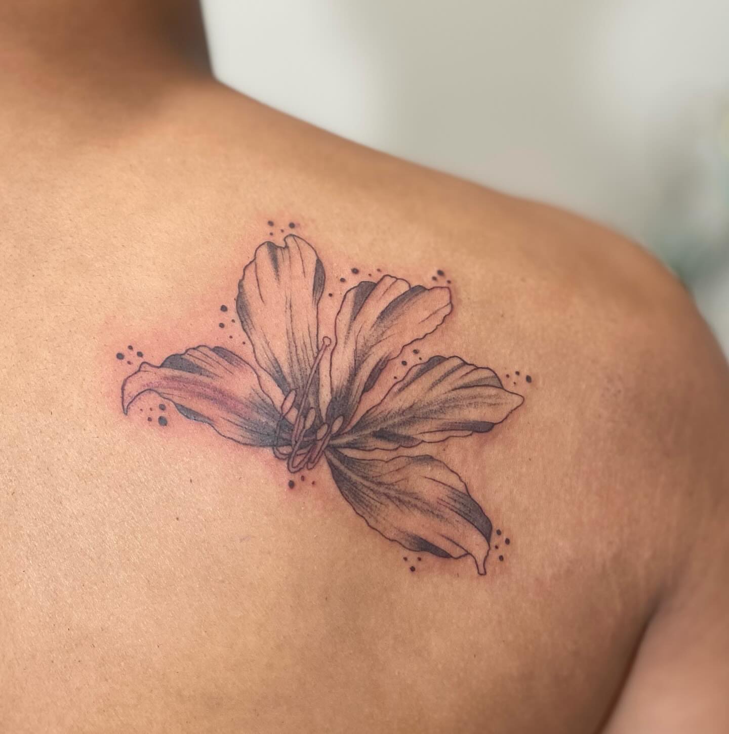 Tattoo by @maddyctattoos — dotwork