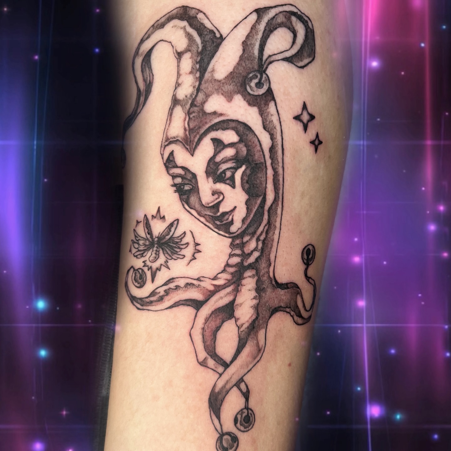 Tattoo by @battlekatgalactica — black_and_grey