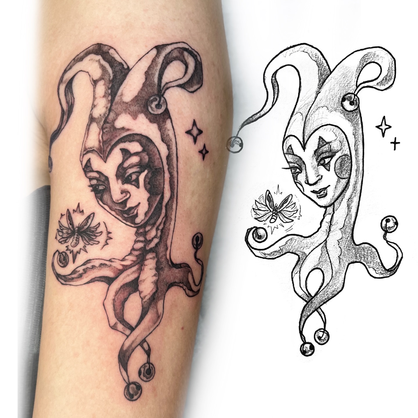 Tattoo by @battlekatgalactica — black_and_grey